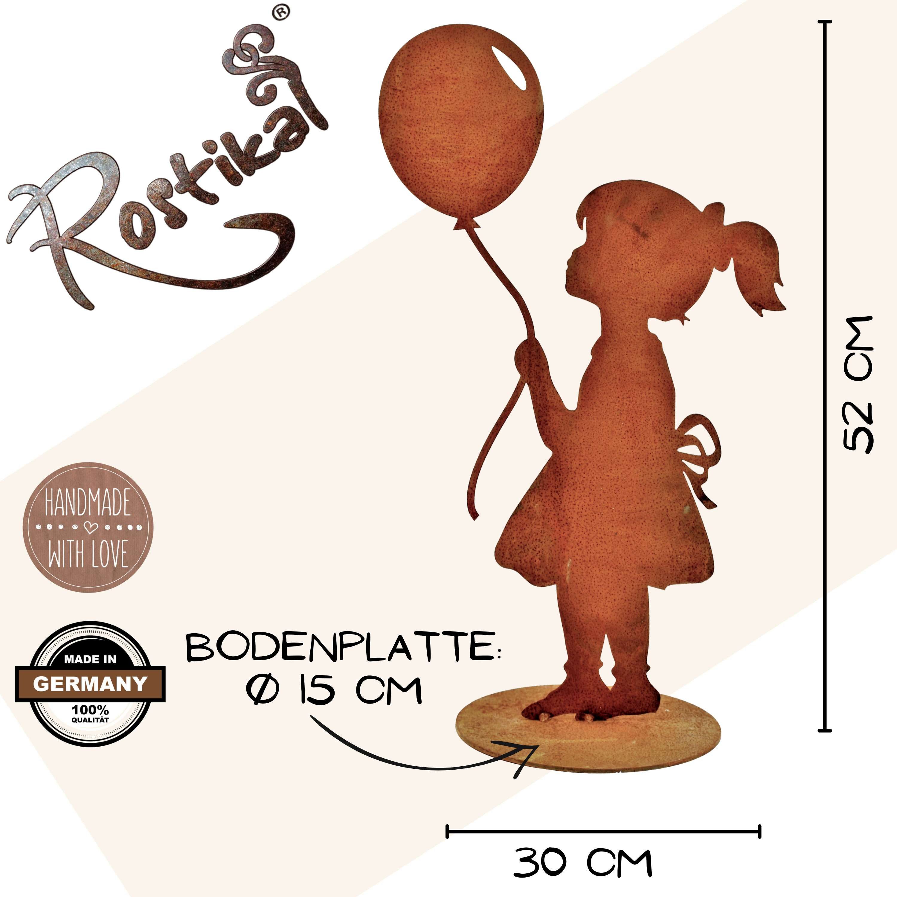 Rostikal Gartenfigur Mädchen Dekofigur Edelrost Gartendeko, günstig online kaufen
