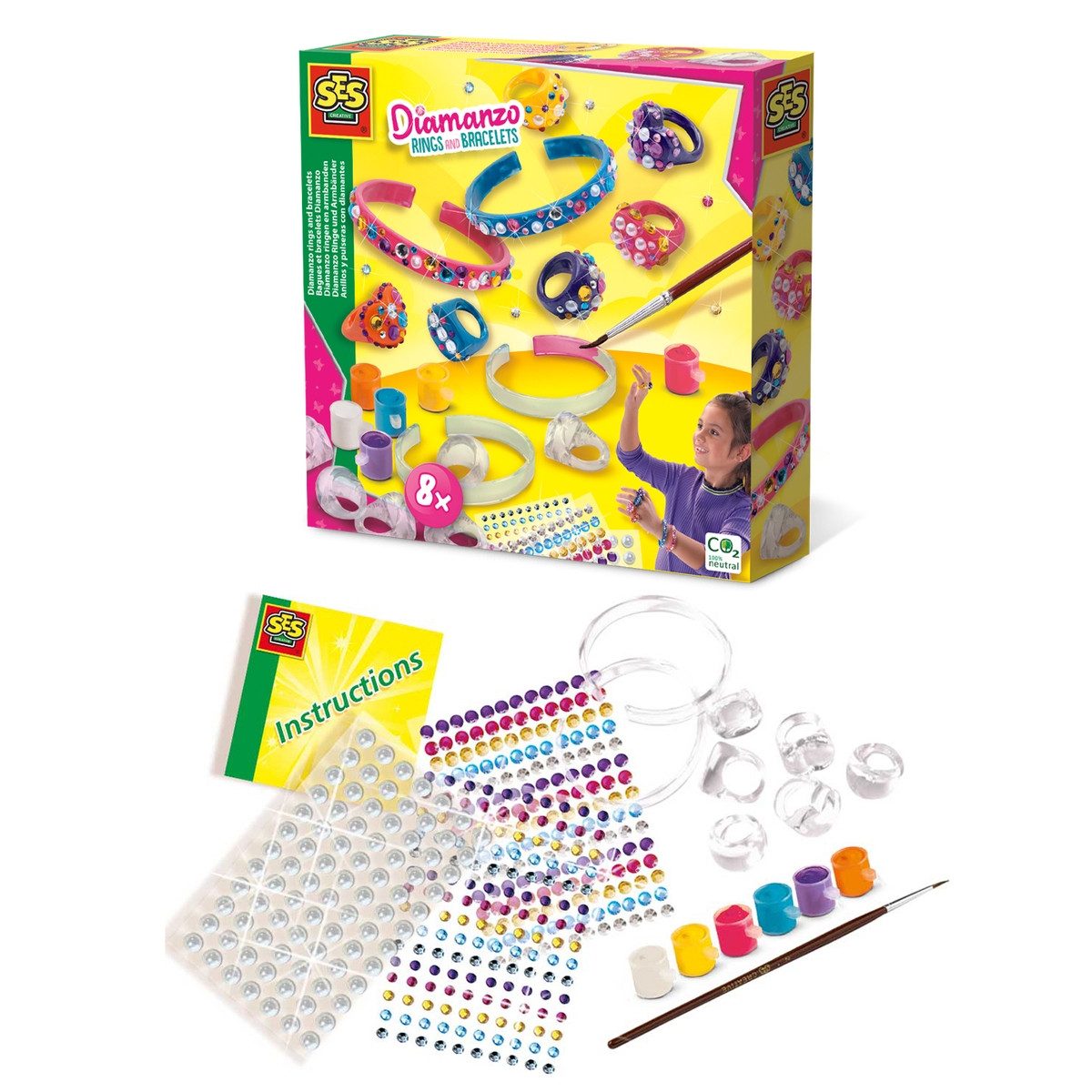 SES Creative Kreativset SES CREATIVE Diamanzo Ringe und Armbänder