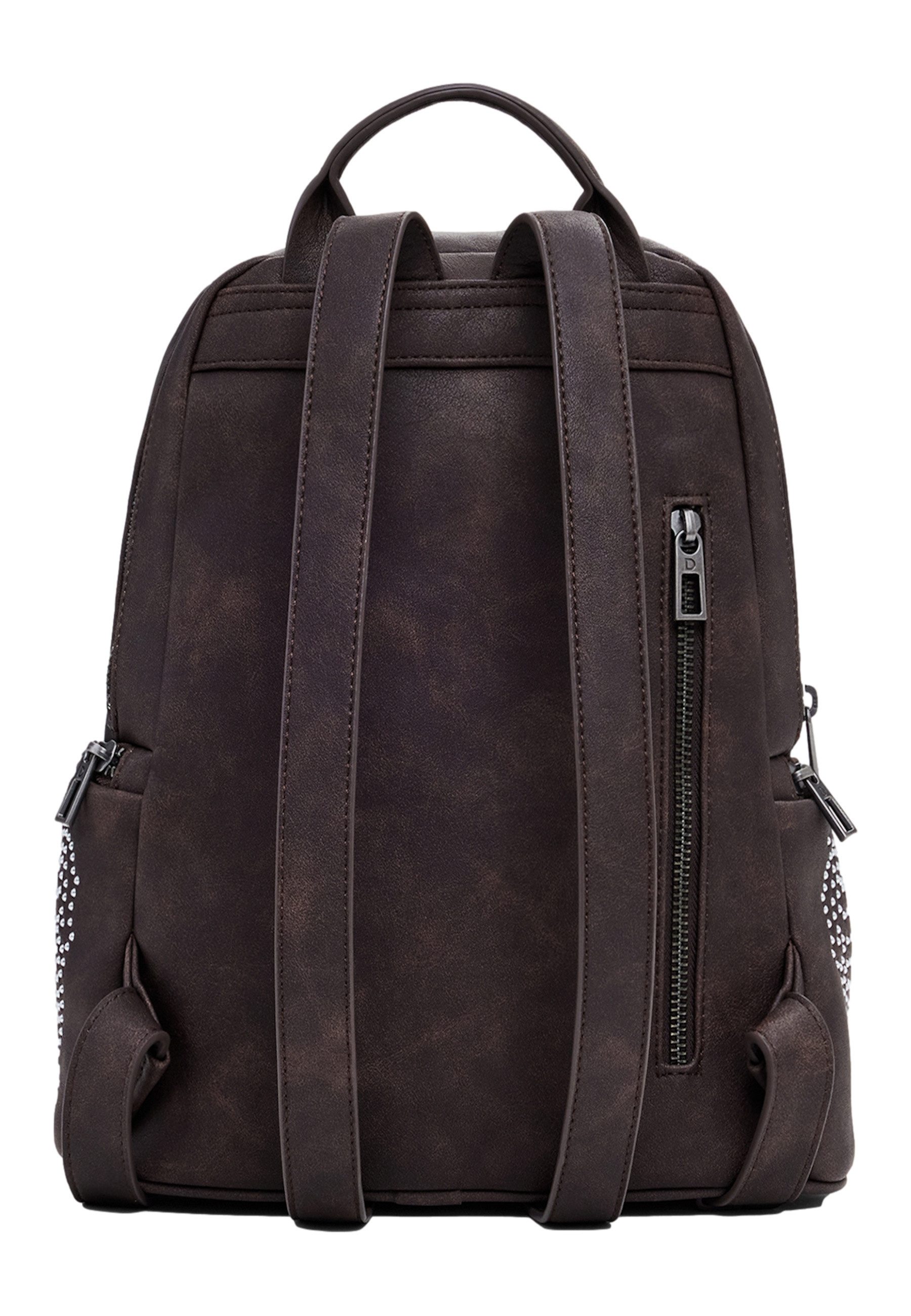 Desigual Rucksack Rucksack POKER FACE CHESTER MINI CHOCO Backpack (1-tlg)