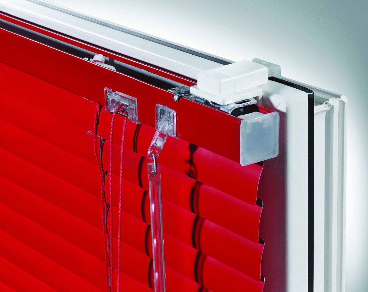 rewagi Klemmträger 4 Stück für Plissees und Jalousien = 1 Set für ein Fenster, Jalousie, Plissees, (Profilbreite des Fensters: 10mm - 25mm), Verkaufseinheit: 1, 3, 5, 10 Sets