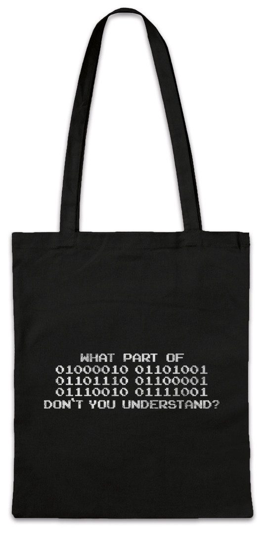 Beuteltasche What Part Of Binary Don't You Understand Stofftasche Code Binär