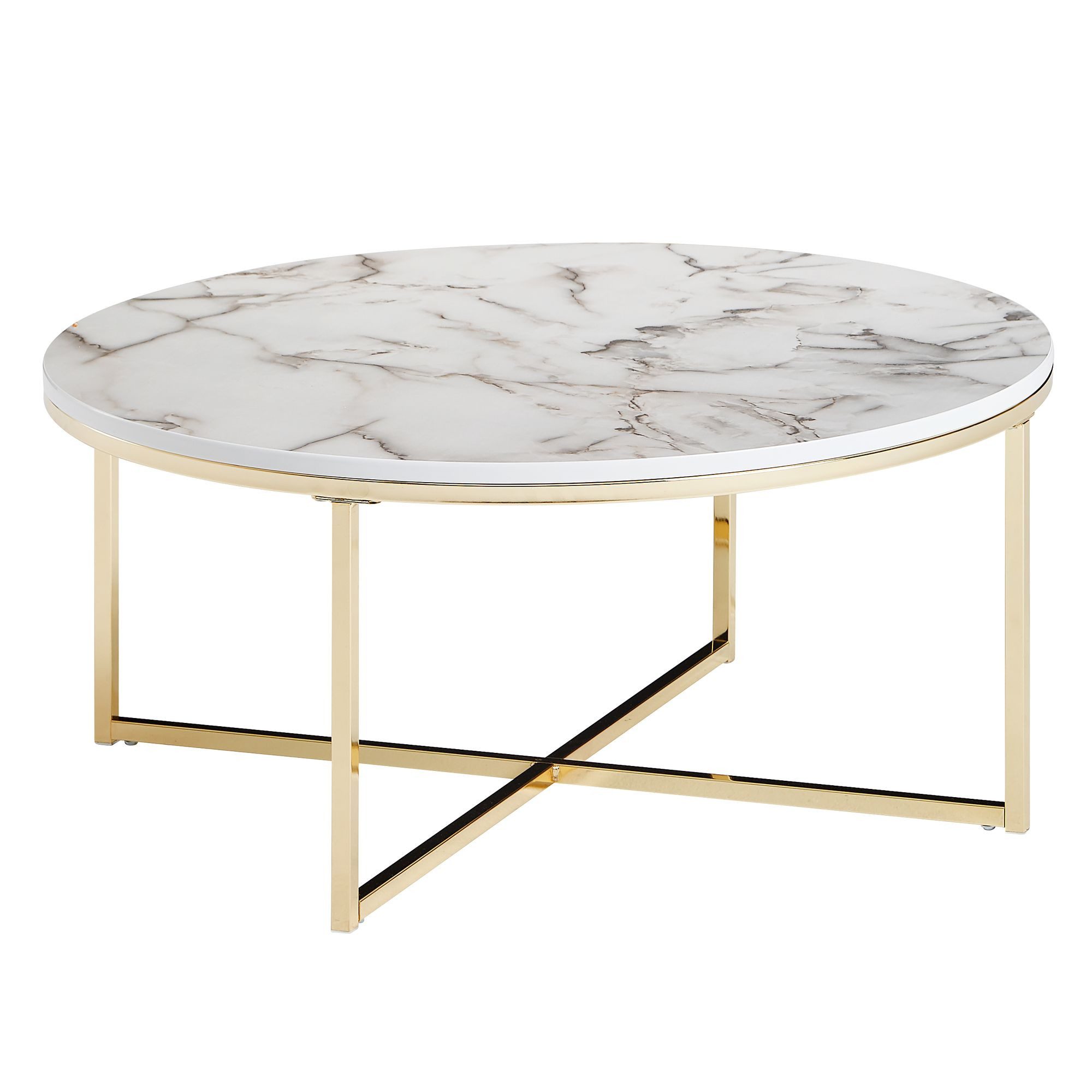 FINEBUY Couchtisch FB24017 (80x36x80 cm Marmor günstig online kaufen