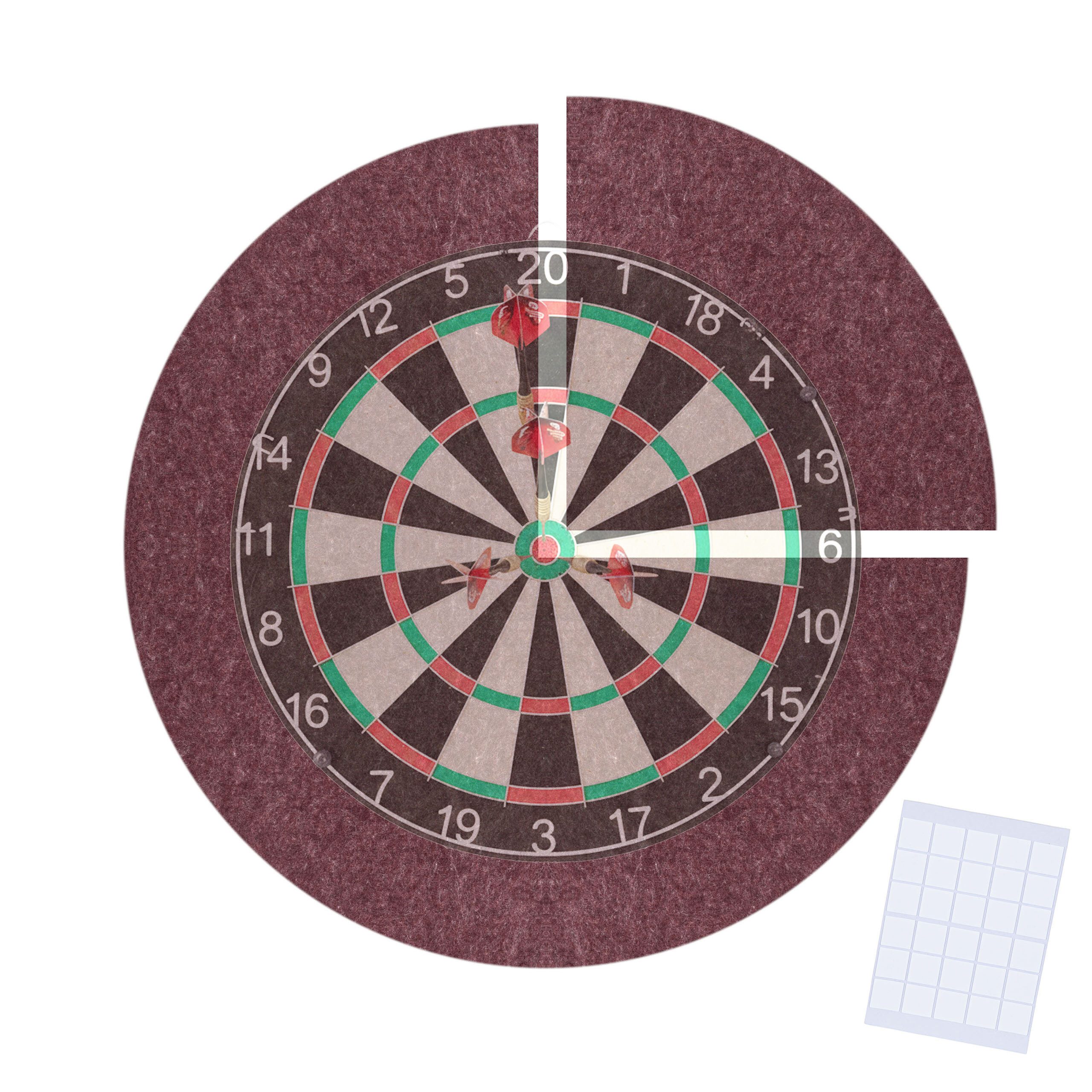 Dart-Wandschutz Dartscheibe Schutzring 4-teilig Filz