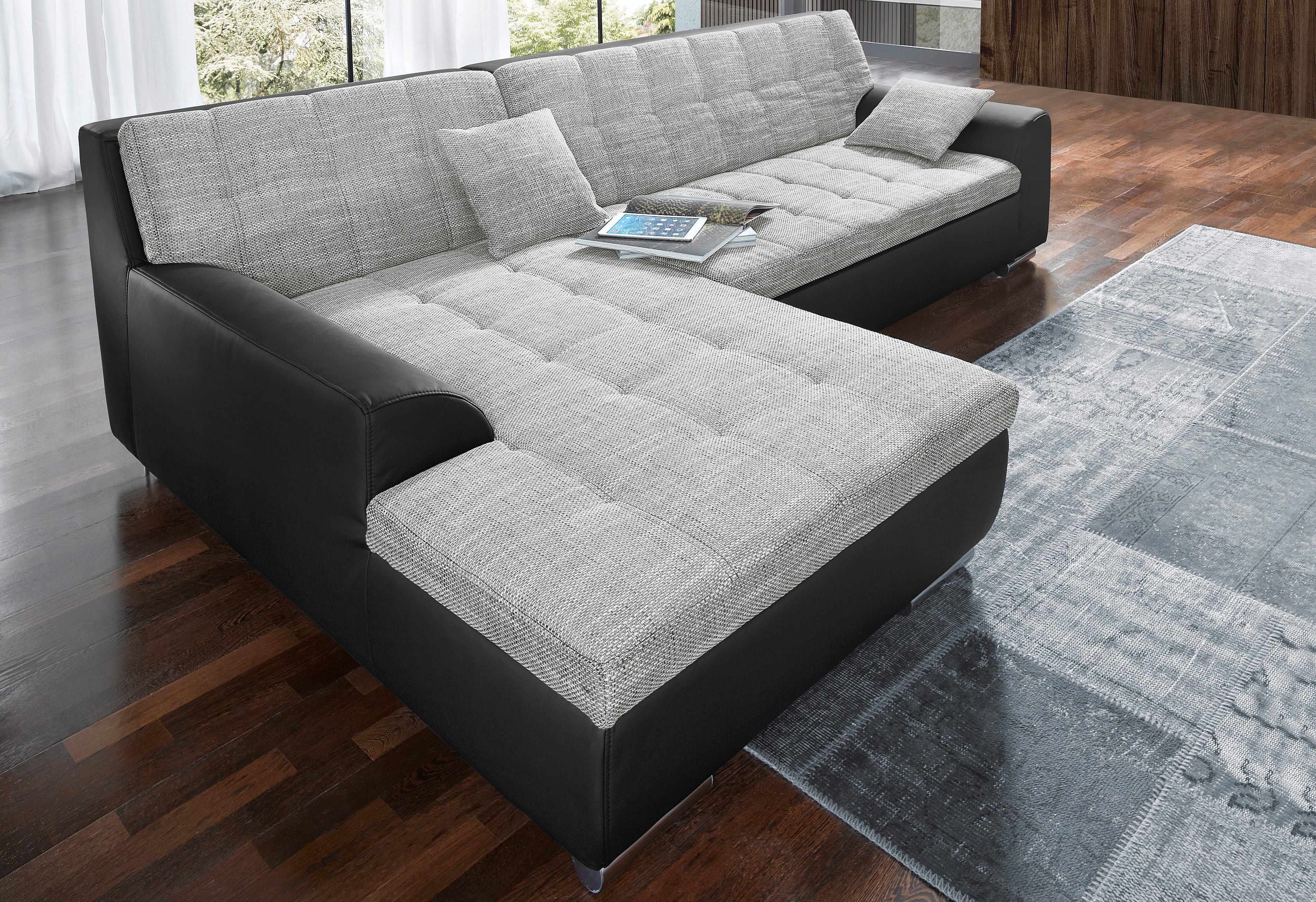 auch Ecksofa Bettfunktion, mit Cord DOMO in collection Treviso, wahlweise