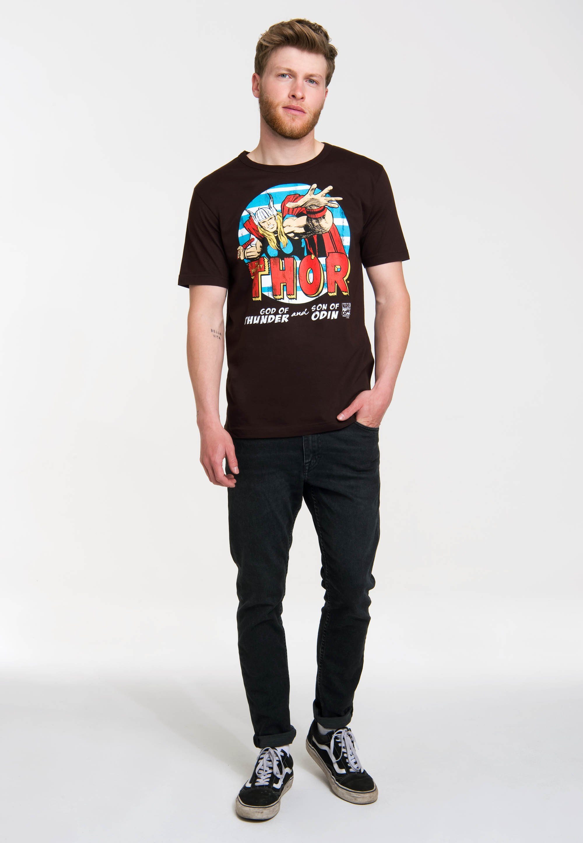 LOGOSHIRT T-Shirt Thor - Marvel mit coolem Superhelden-Frontprint