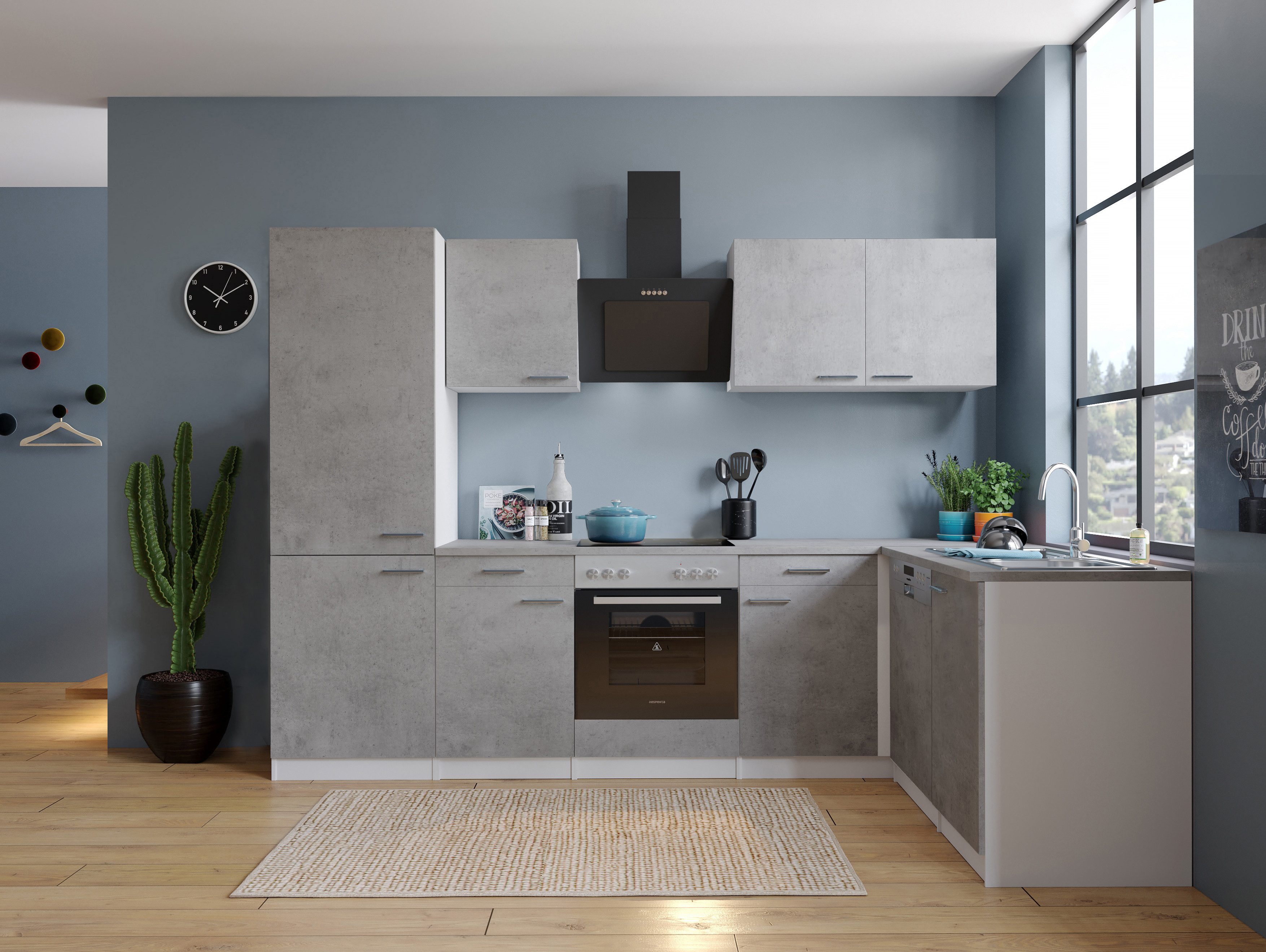 RESPEKTA Winkelküche Malia, Breite 280 cm, 85 cm Arbeitshöhe, in exklusiver Konfiguration für OTTO