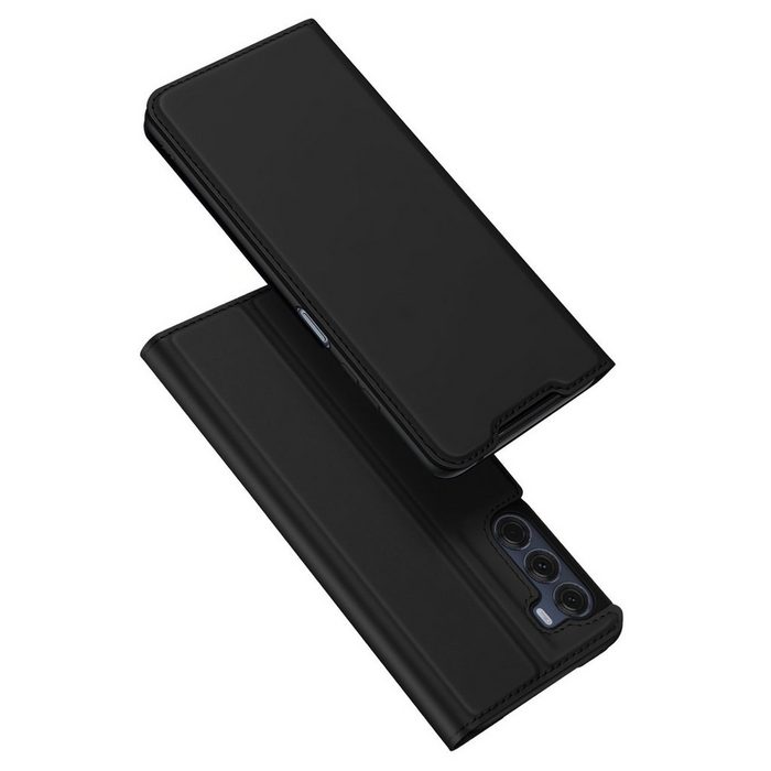 Dux Ducis Handyhülle Buch Tasche für Motorola Moto G200 5G schwarz 6 8 Zoll Kunstleder Schutzhülle Handy Wallet Case Cover mit Kartenfächern