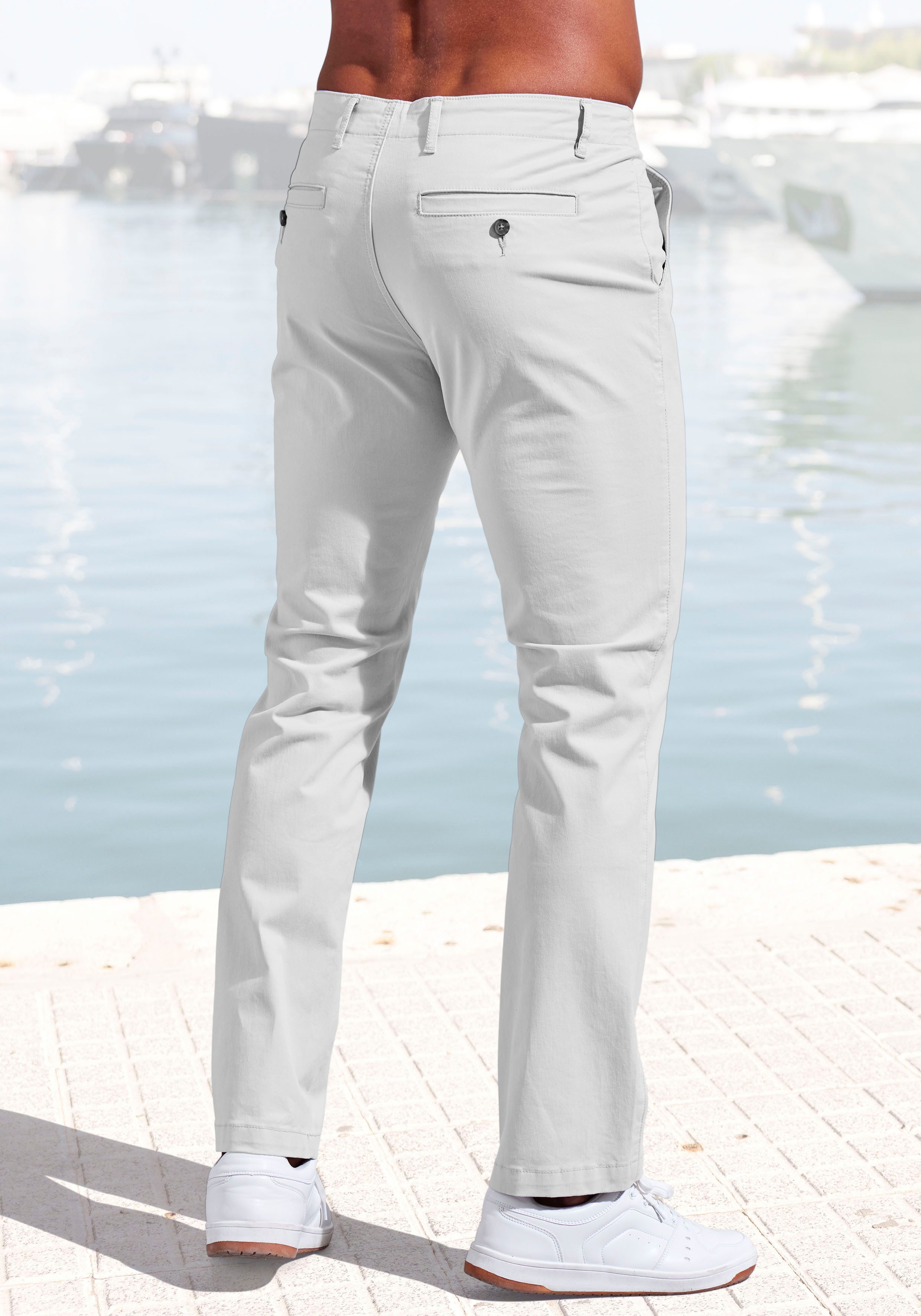 John Devin Chinohose regular-fit aus elastischer Baumwoll-Qualität
