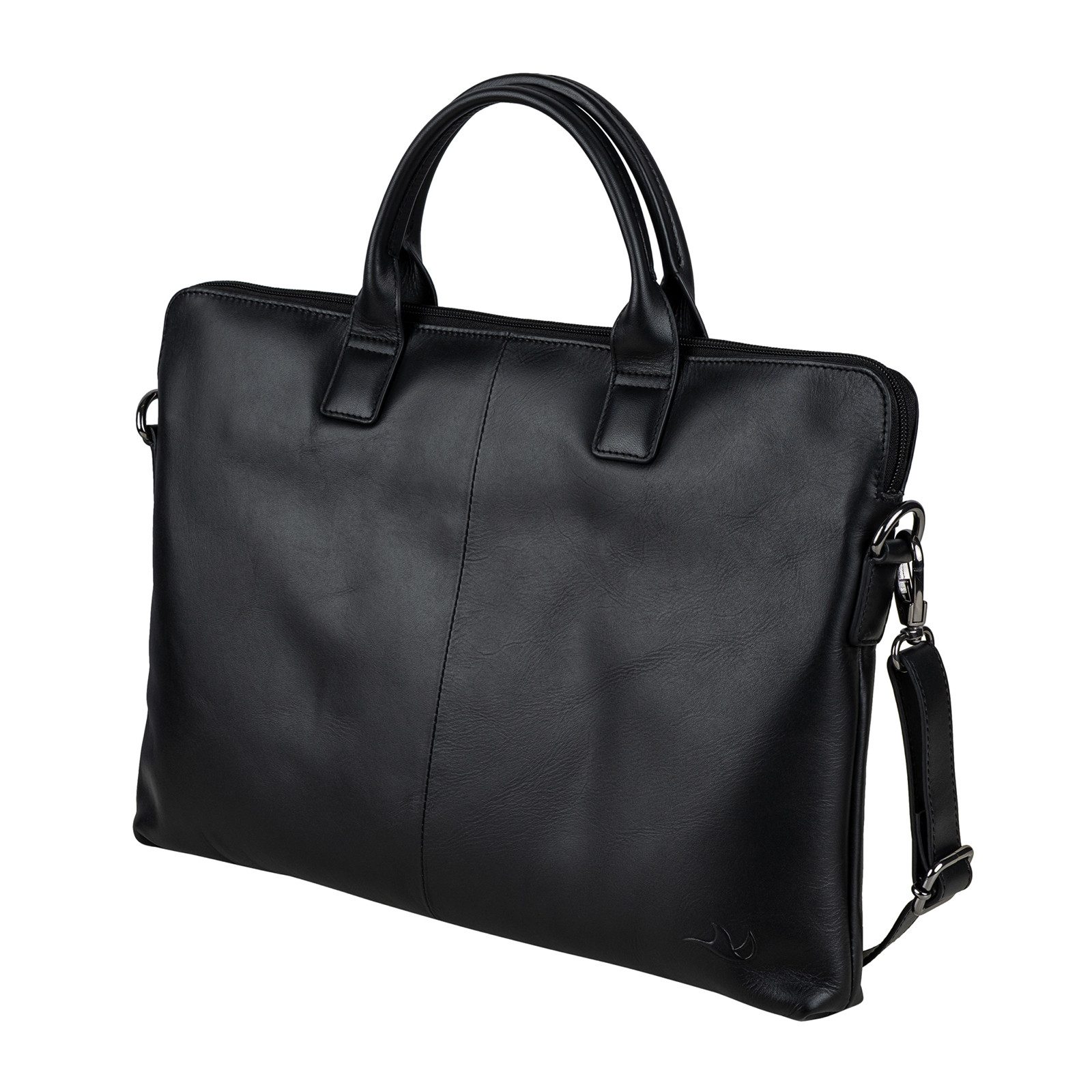 MANTA Laptoptasche Echtleder Notebooktasche 14-oder 16-Zoll, Aktentasche, Business-Bag, Echtes Leder
