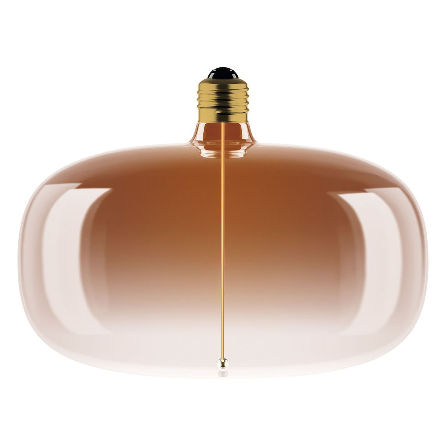 Licht-Erlebnisse LED-Leuchtmittel LAMP, E27, Warmweiß, Retro Birne Glas in Braun E27 Ø 21.5 cm 1800 K 120 lm ultra-warmweiß