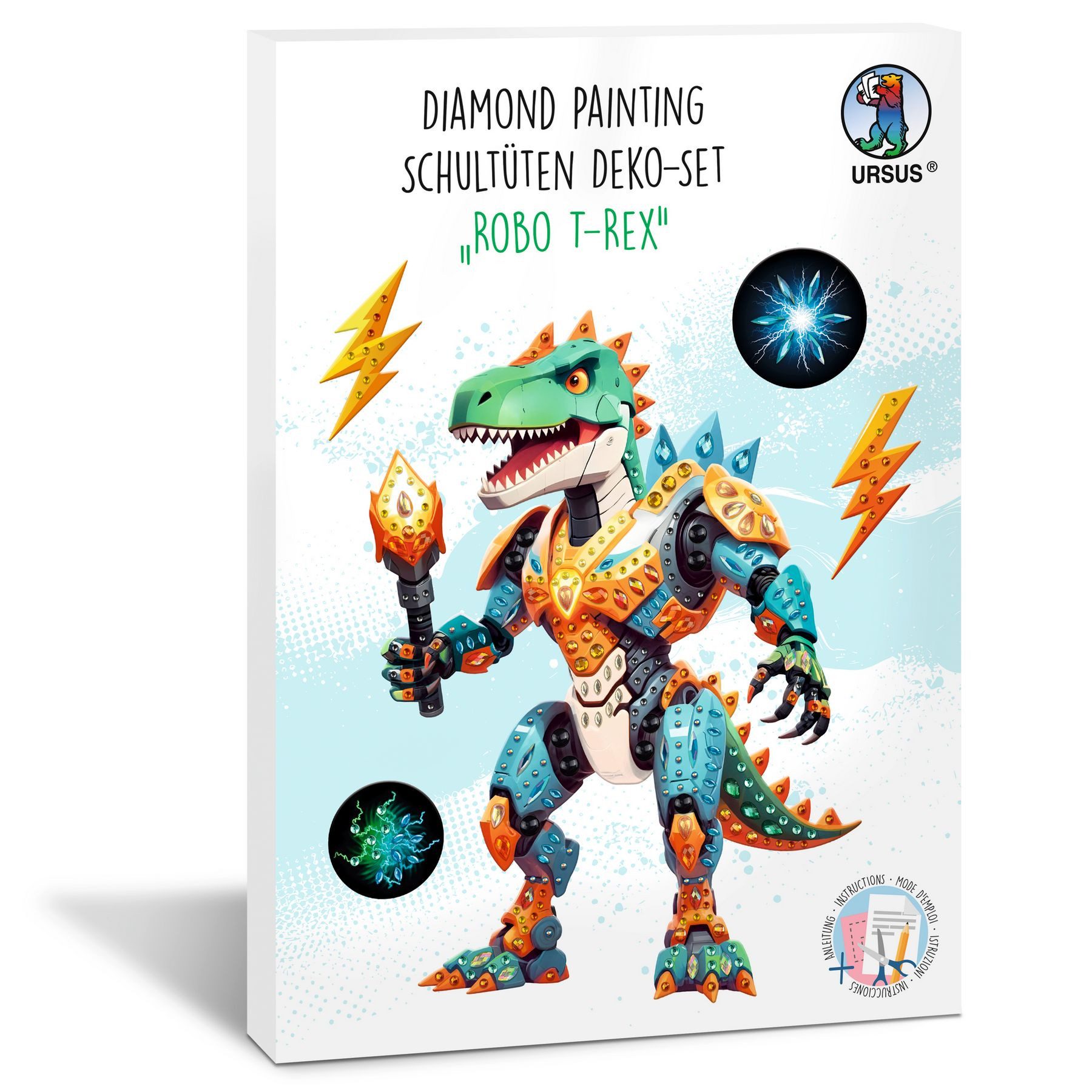 Ursus - Ludwig Bähr Schultüte URSUS Diamond Painting Schultüten Deko Set ROBO T-REX DINOSAURIER