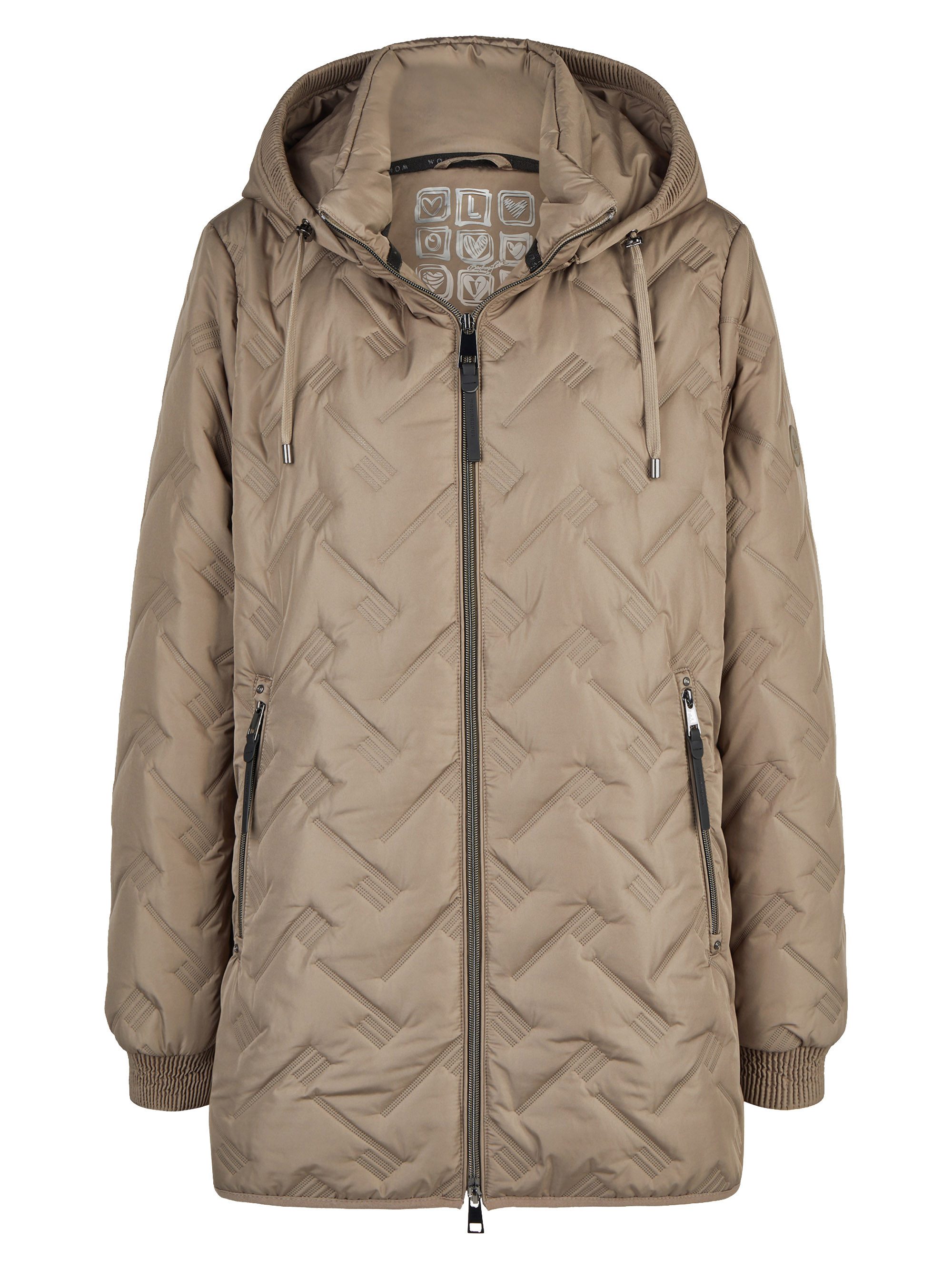 Barbara Lebek Steppjacke Übergangsjacke, Herbstjacke oder Damenjacke mit abnehmbarer Kapuze