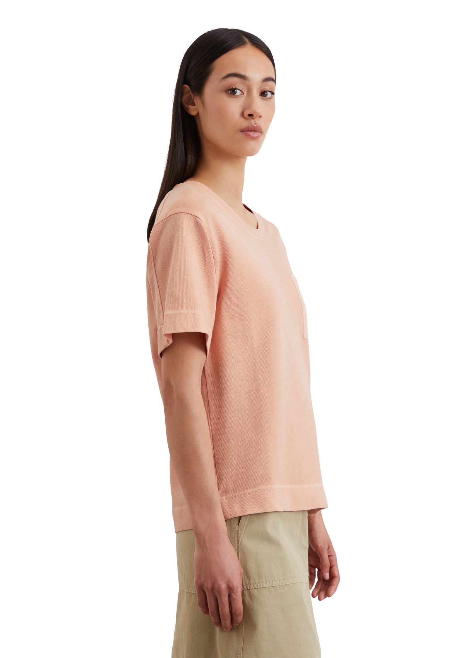 Marc O'Polo T-Shirt mit aufgesetzter Satin-Tasche günstig online kaufen