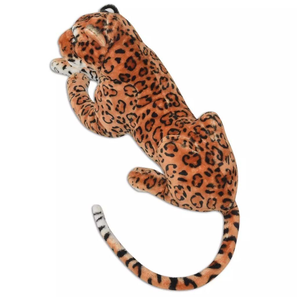 liegend Leopard Stofftier Plüschtier XXL Kuscheltier vidaXL KuscheltierBraun