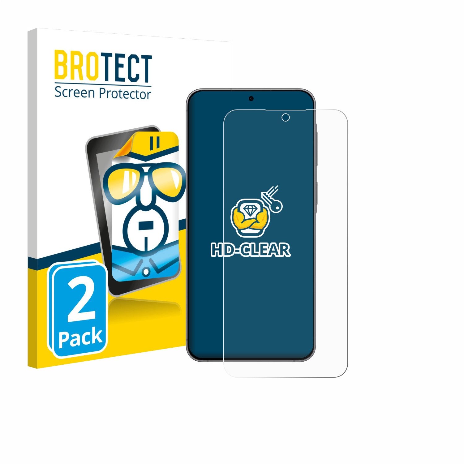 BROTECT Displayschutzfolie Schutzfolie für Samsung Galaxy A57 5G, 2 Stück, Displayschutz Schutz Folie Klar Transparent