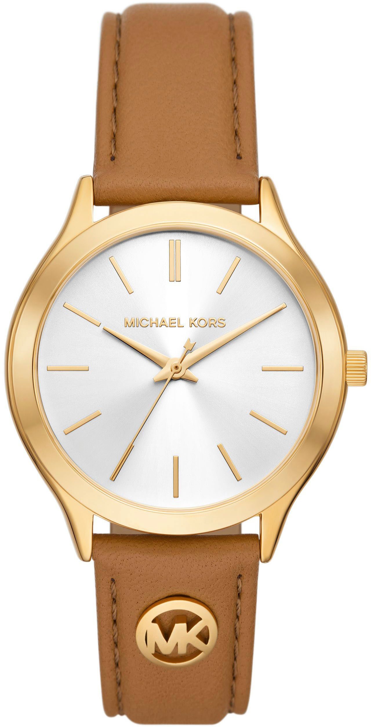 MICHAEL KORS Quarzuhr SLIM RUNWAY MK7543, Armbanduhr, Damenuhr, Lederarmban günstig online kaufen