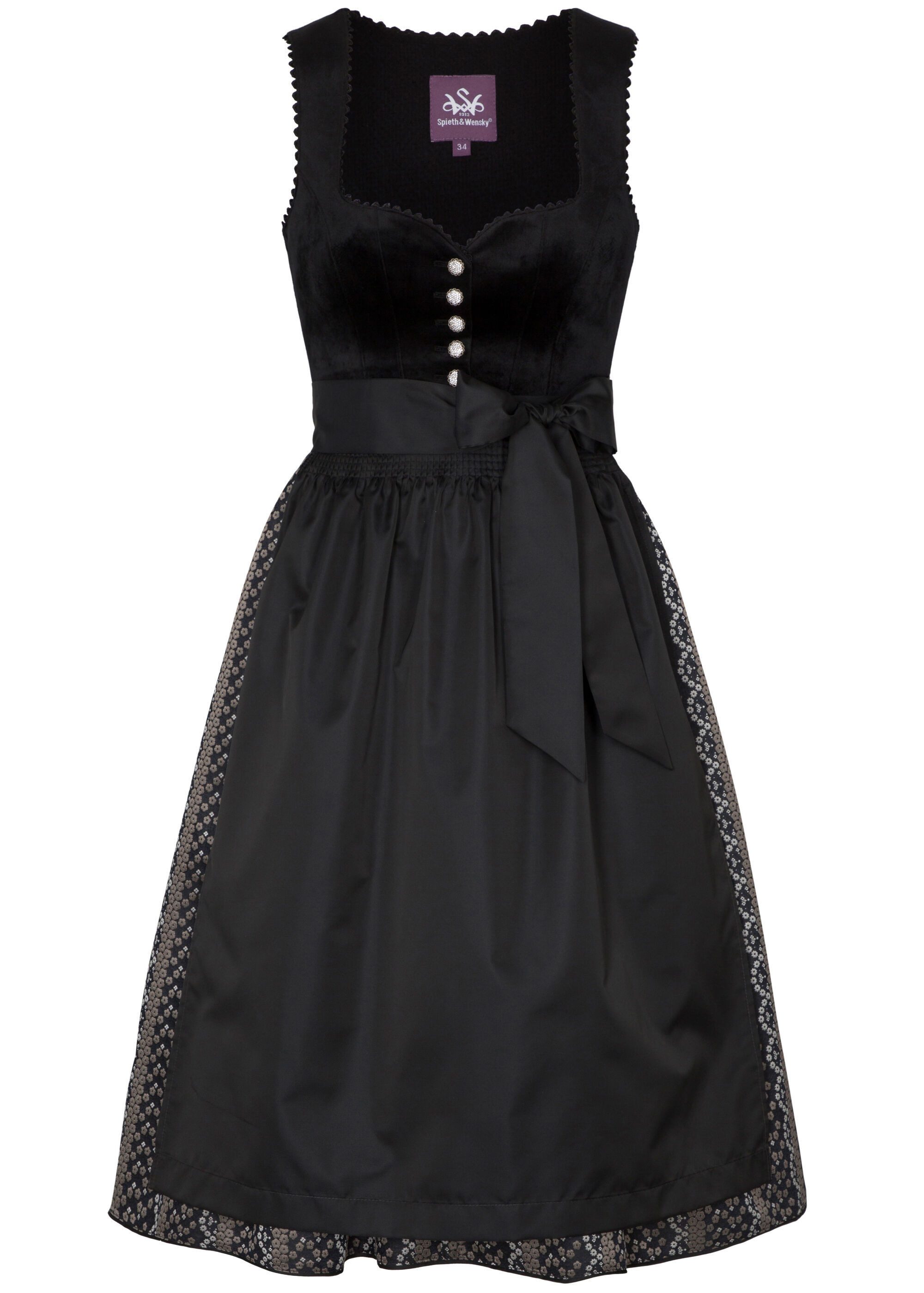 Spieth & Wensky Dirndl Giulianna (1-tlg) Samtoberteil günstig online kaufen