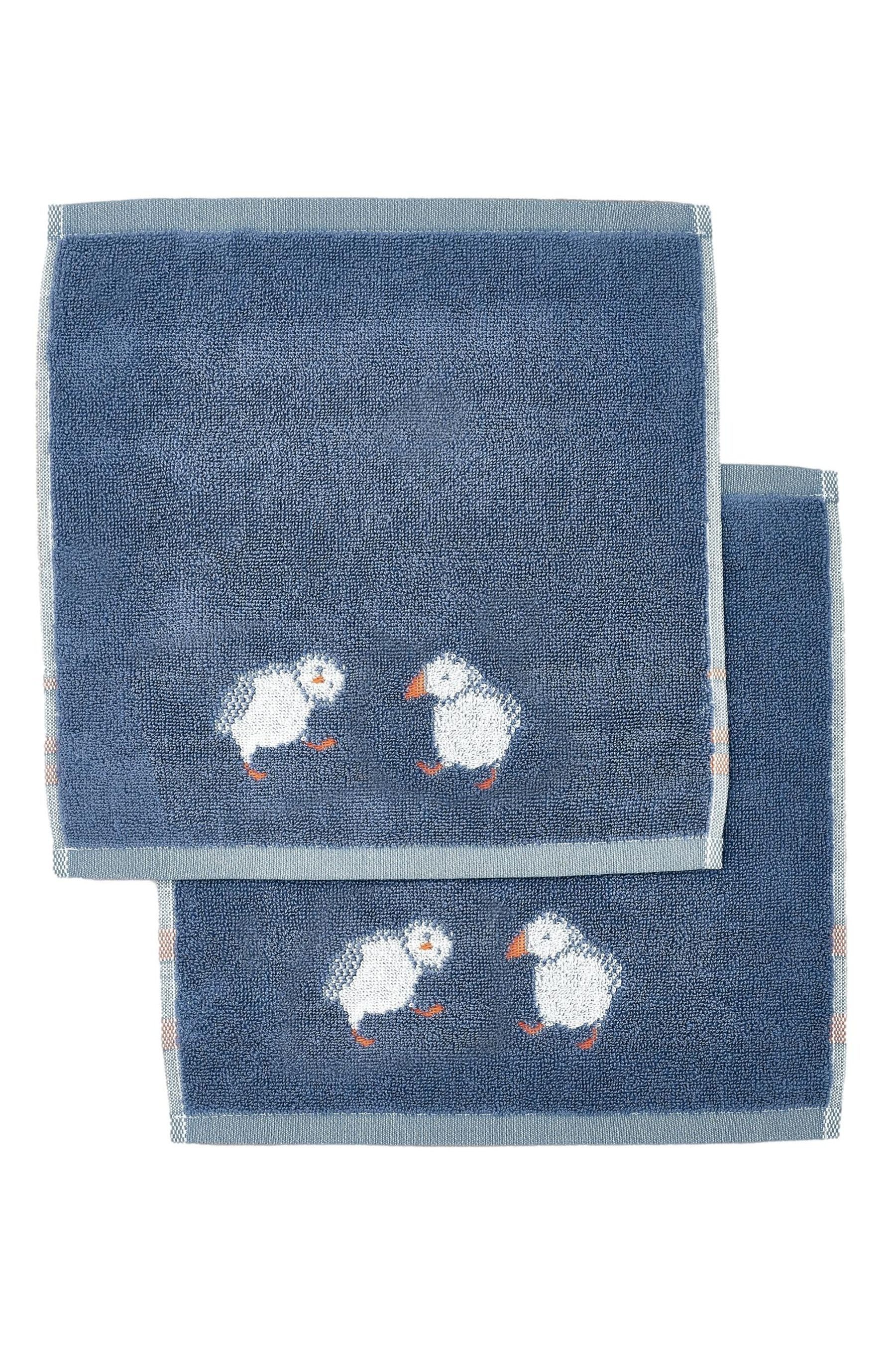 Next Waschlappen 2er Set Waschlappen mit Papageientaucher, (2-St)
