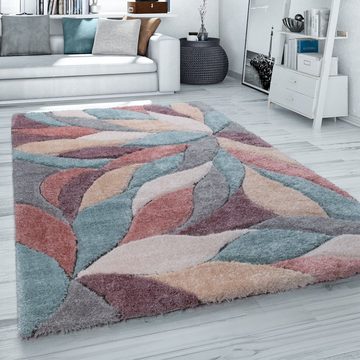 Hochflor-Teppich Blanca 361, Paco Home, rechteckig, Höhe: 40 mm, florales 3D-Design, ideal im Wohnzimmer & Schlafzimmer