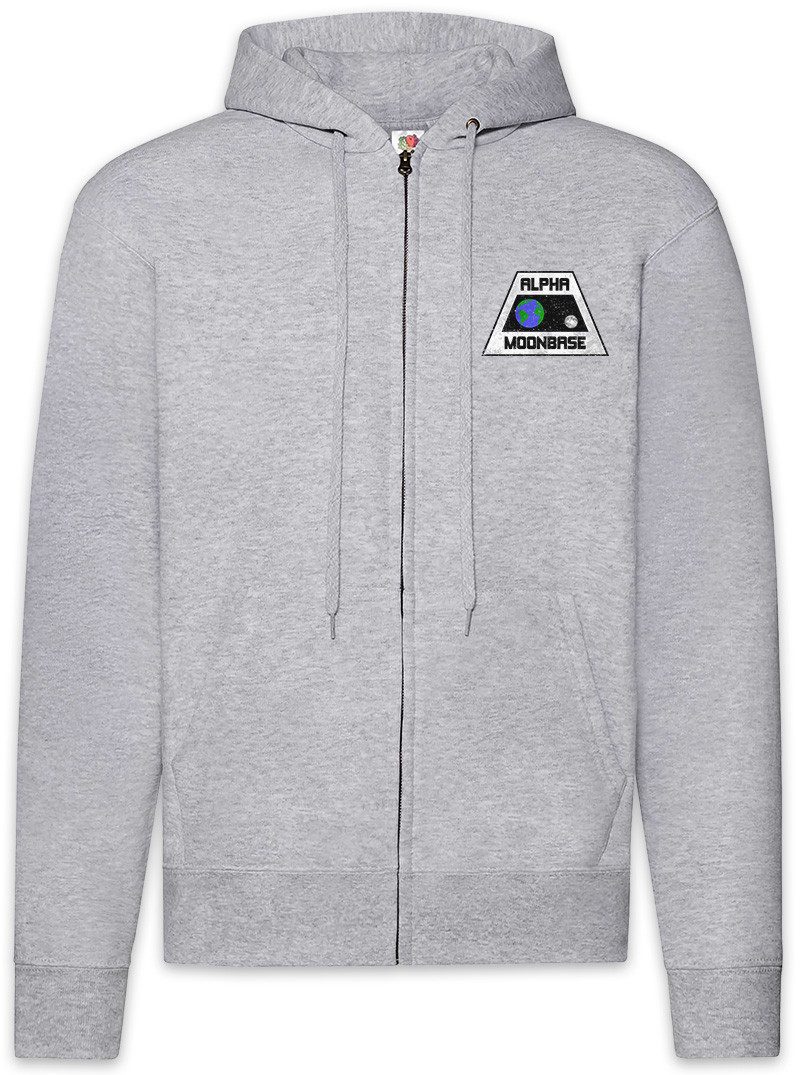 Sweatjacke Vintage Alpha Moonbase Logo Zipper Hoodie Mondbasis Alpha 1 TV Serie