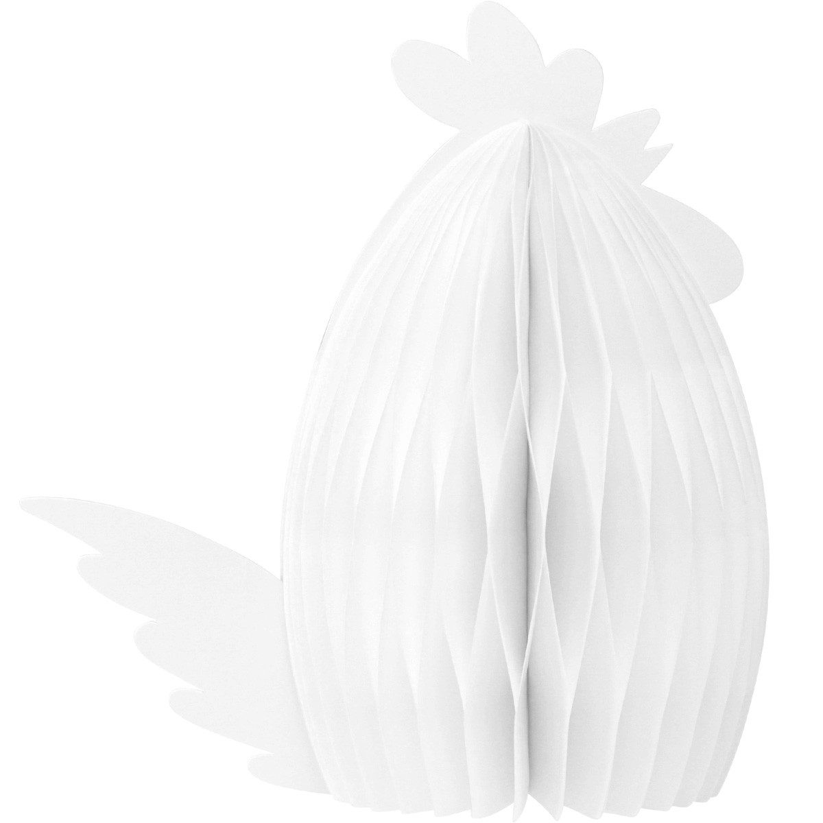 Osterhase Deko Huhn Weiß Wabenpapier Dekofigur 28,5x15,5x30cm Osterdeko