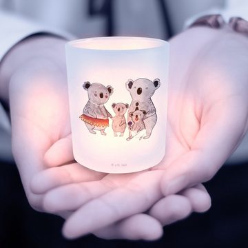 Mr. & Mrs. Panda Windlicht Koala Familie - Transparent - Geschenk, Kerzenglas, Papa, Mama, quali (1 St), Gemütlich