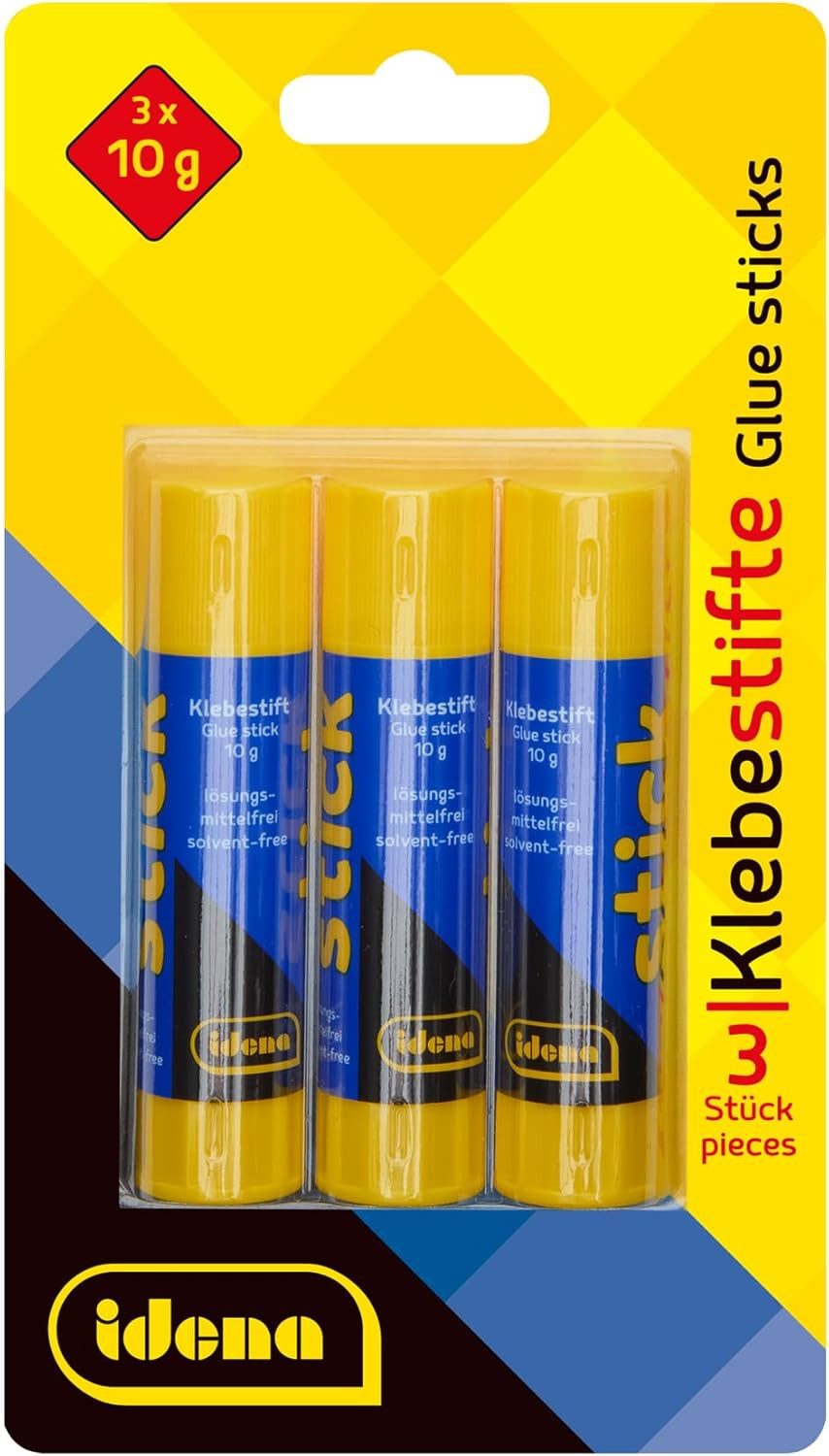 Idena Spiel Idena Klebestift farblos 10 g lösungsmittelfrei 3 Stück
