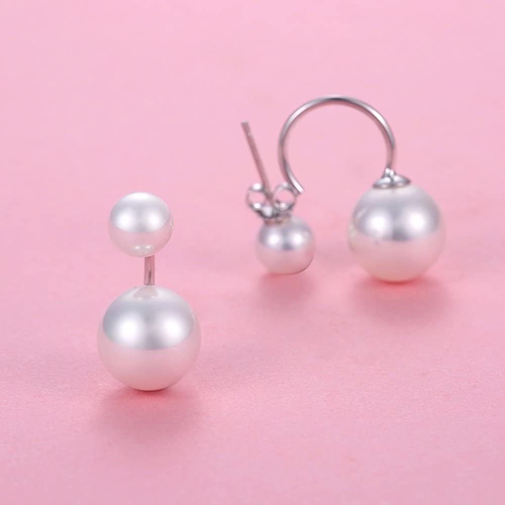Kim Johanson Paar Ohrstecker Perle (2-tlg), 925 Silber