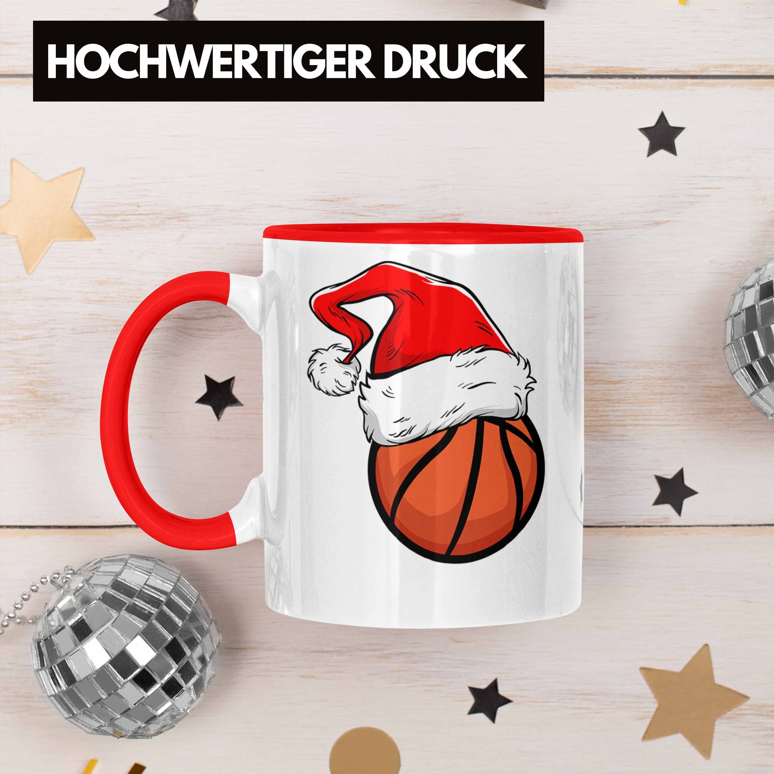 Trendation Geschenk Rot Tasse Trendation Geschenkidee Tasse Basketball Weihnachten - Basketballspieler