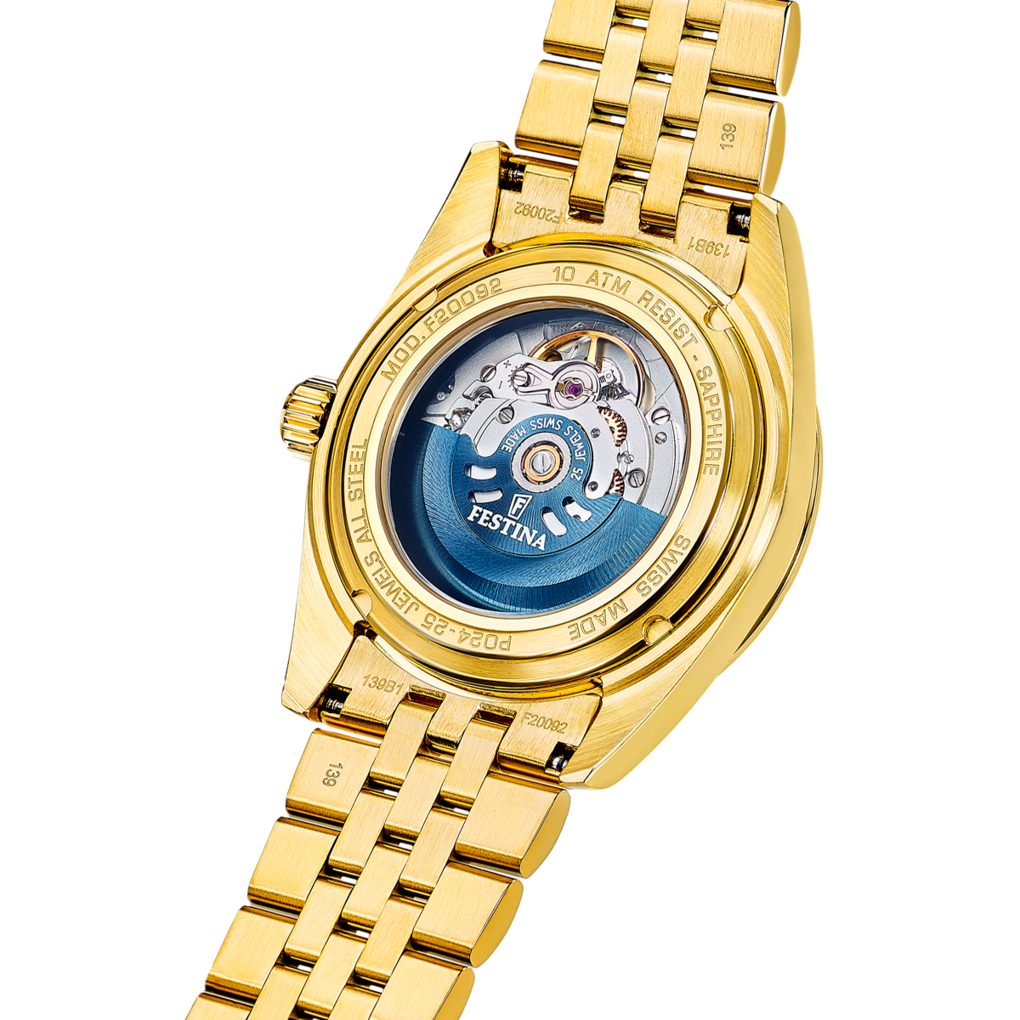 Festina Automatikuhr Automatic F20092_1, Armbanduhr, Herrenuhr, Swiss Made, Mechanische Uhr, Edelstahlarmband