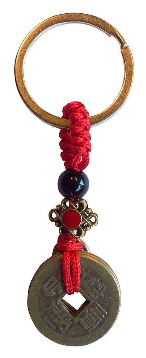 Saraswati Schlüsselanhänger Schlüsselanhänger "Glücksmünze" mit 5 Glücksmün günstig online kaufen