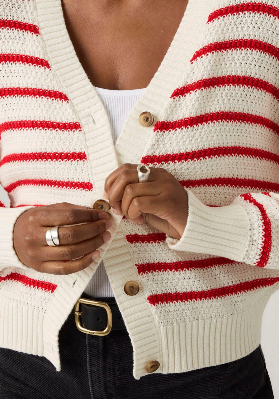 Levi's® Cardigan SNOWFLAKE CARDIGAN gestreift, mit Knopfleiste