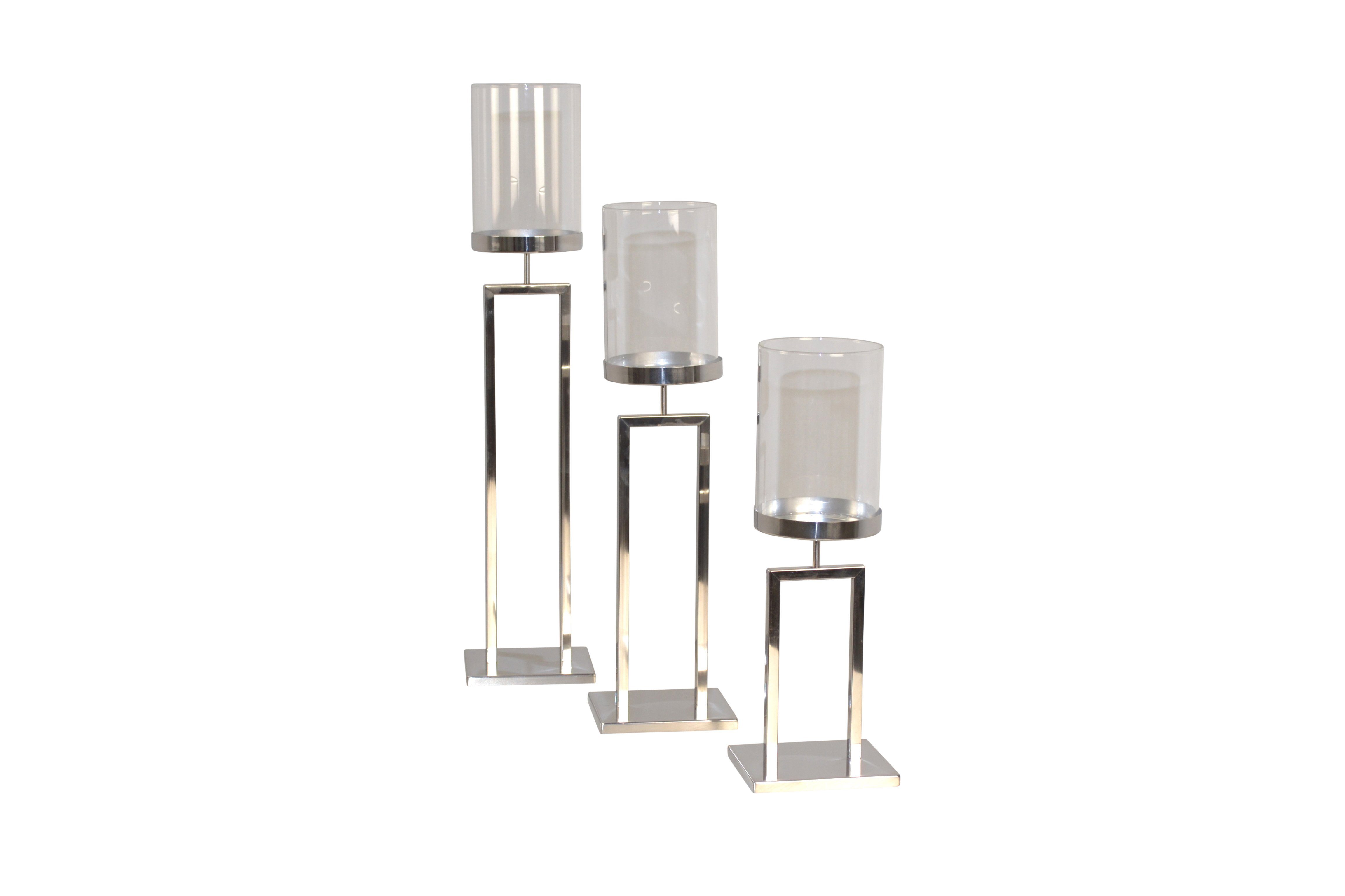 moebel-direkt-online Standkerzenhalter 3teiliges Kerzenhalter-Set (Spar-Set, 3er-Set), aus Metall, individuell einsetzbar, runder Kerzenteller – Bild 5 von 5