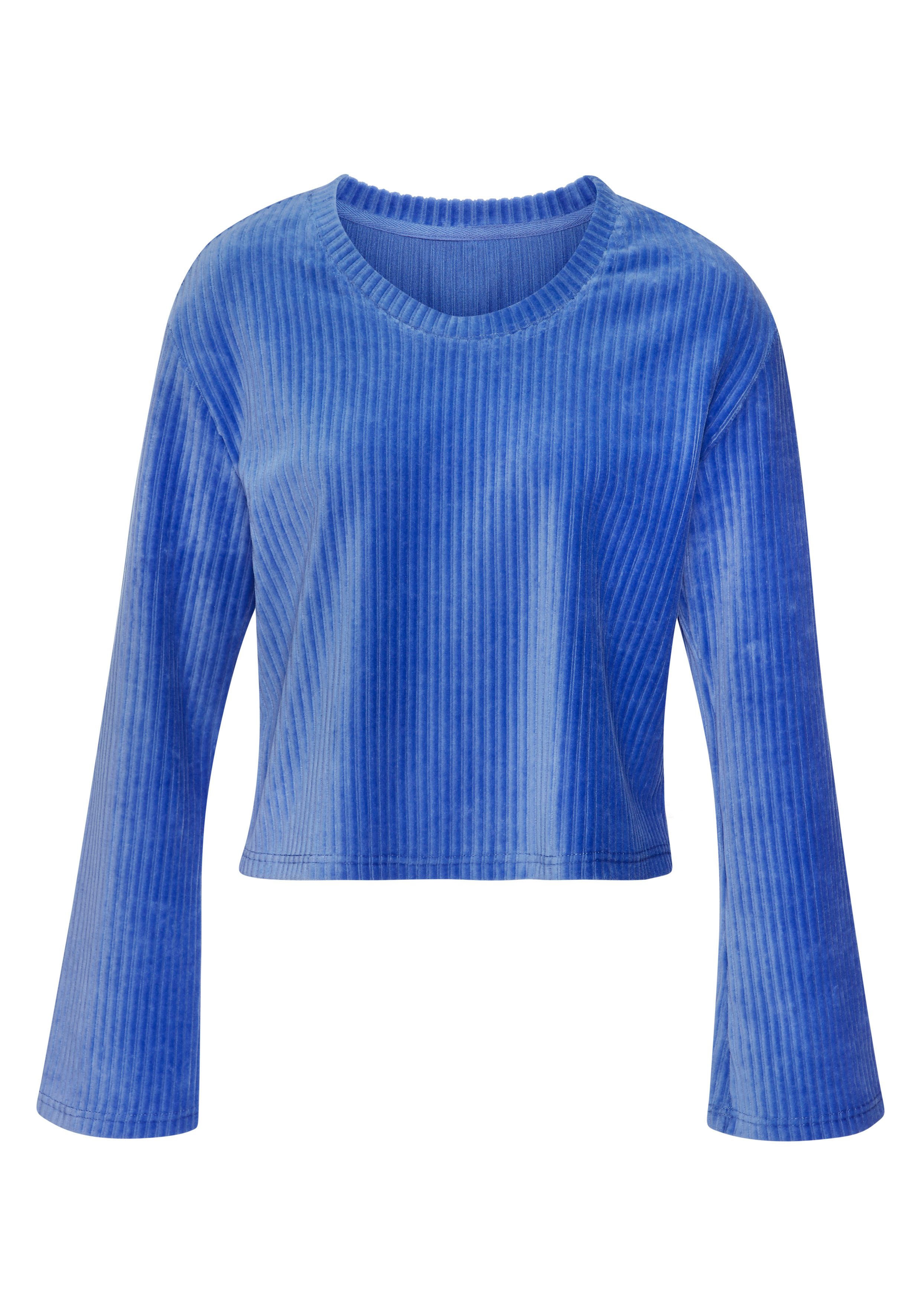 Buffalo Langarmshirt mit weicher Cord-Struktur. Reduzierter Preis € 39,99. Unverbindliche Preisempfehlung € 49,99