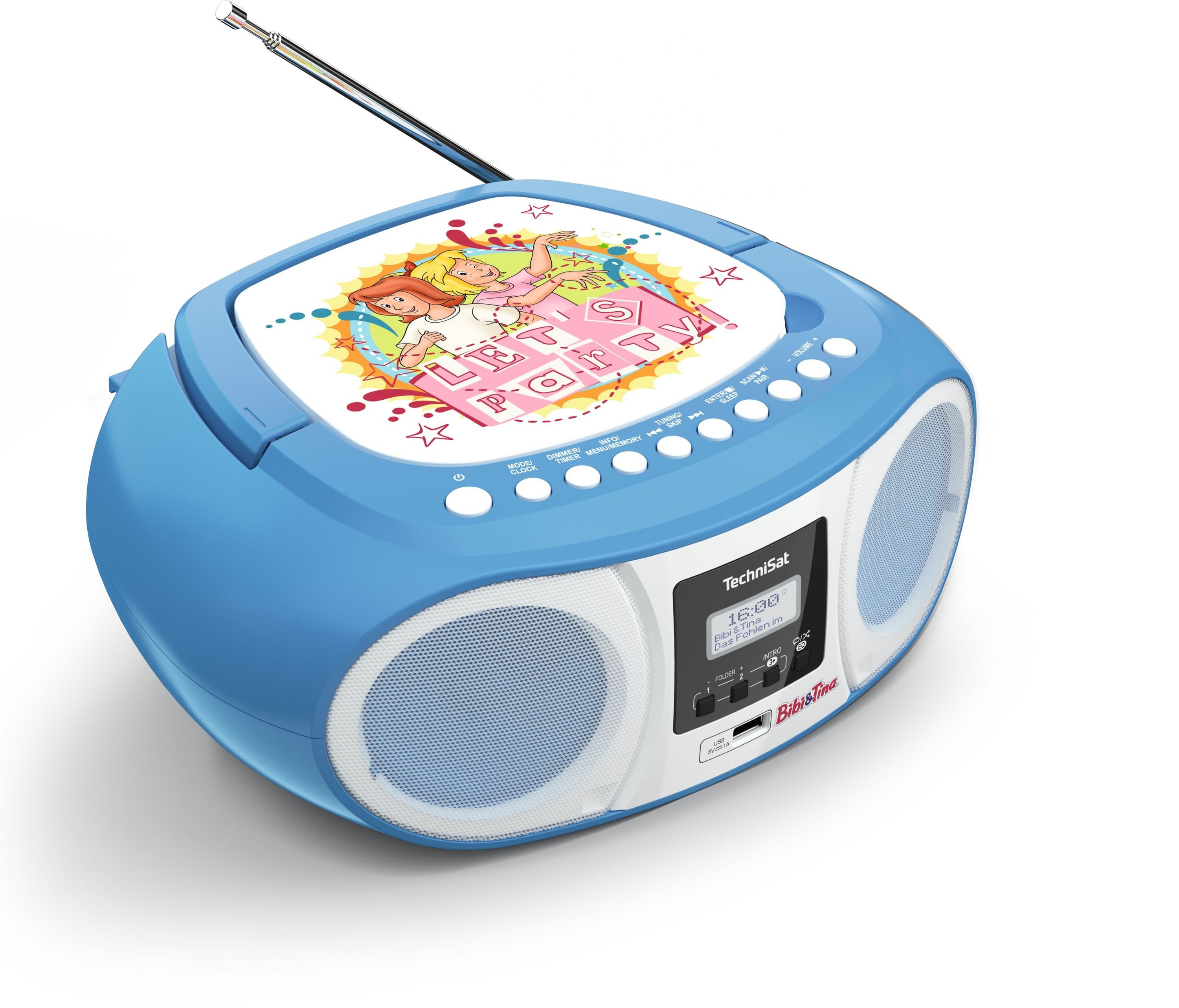 TechniSat DIGITRADIO 1990 Bibi & Tina Edition Digitalradio (DAB) (Digitalradio (DAB), FM-Tuner mit RDS, 3 W, CD-Player, Bluetooth)