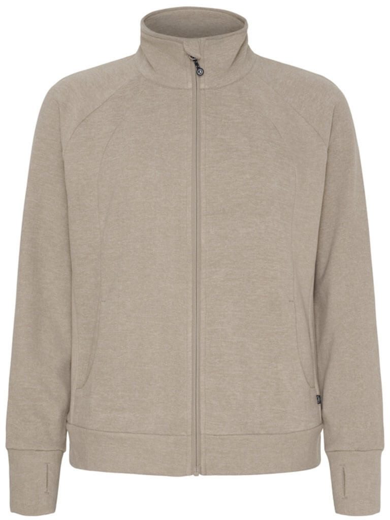 Sea Ranch Fleecejacke Женщинам Fleece-Strickjacke Kaisa in Melange-Optik mit Stehkagen