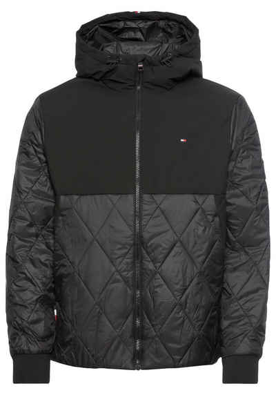 Tommy Hilfiger Steppjacke CL MIX HOODED JACKET mit Rautenmuster