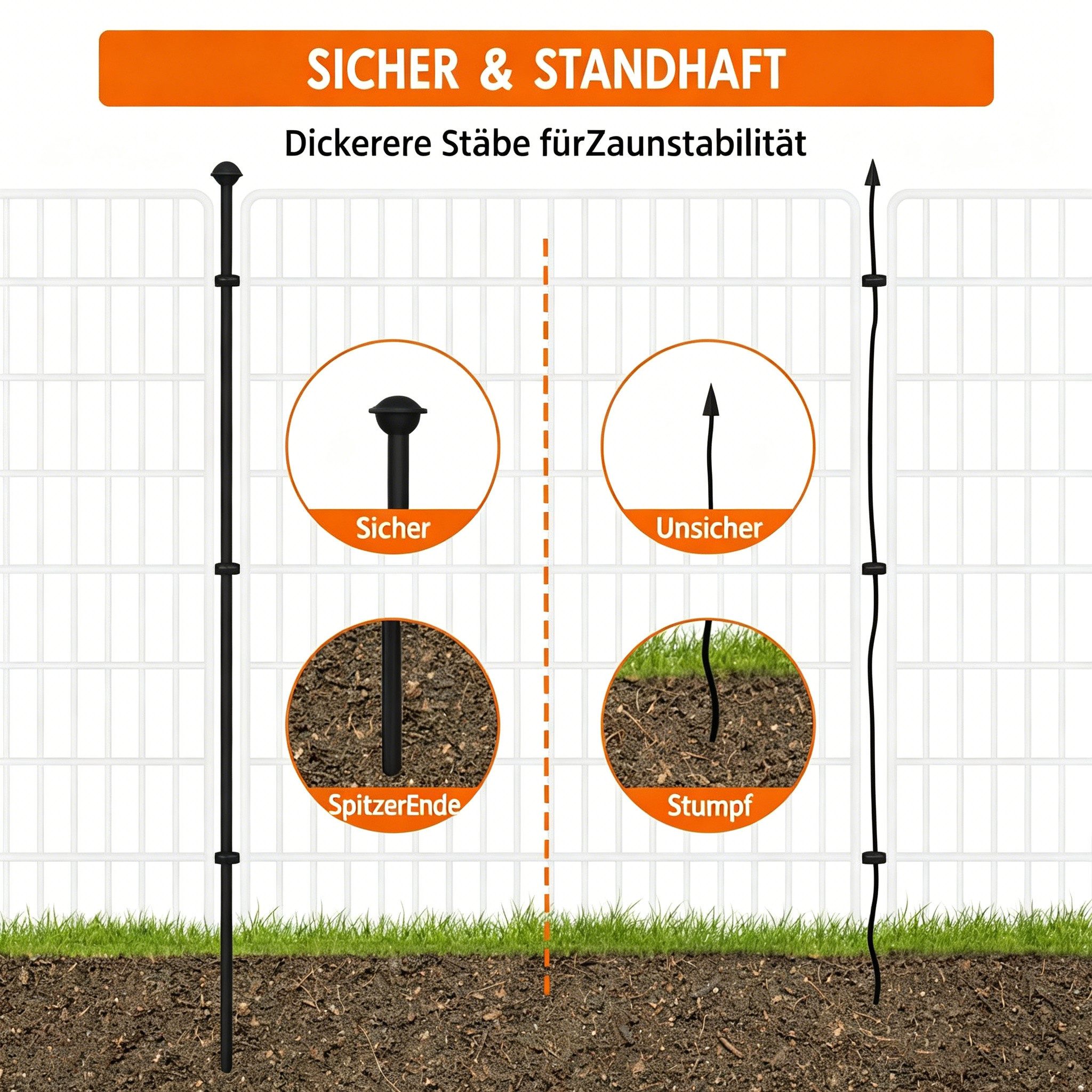 GarveeMore Gartenzaun Dekorative Metall Garten Zaun, Barriere Zaun, Garten Grenze Zaun – Bild 4 von 5