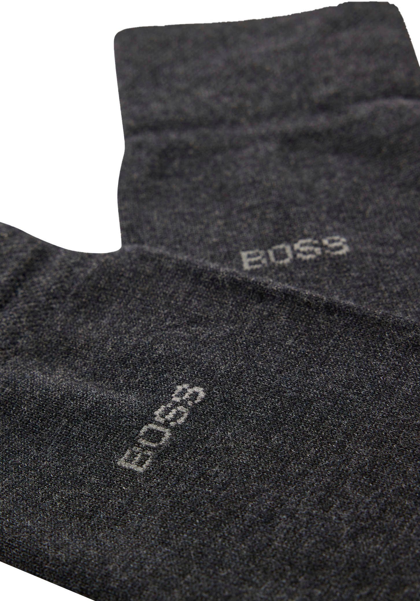 BOSS (Packung) VI Businesssocken Edward RS Gentle Black012 mit BOSS Logo-Schriftzug dezentem