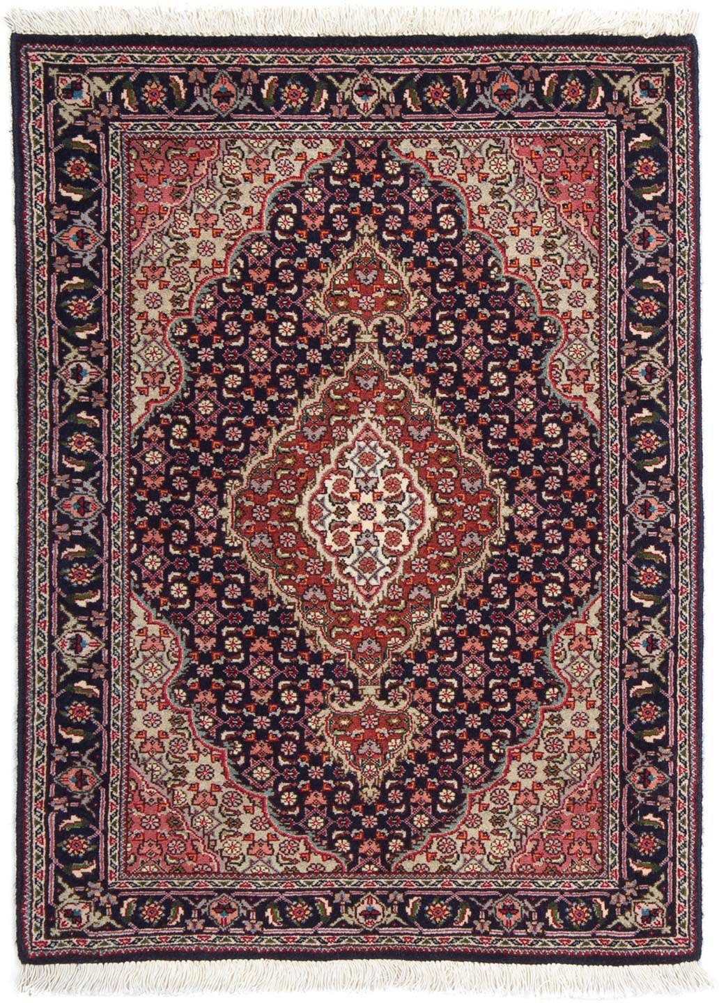 Wollteppich Hosseinabad Rosso Medaillon 10 mm, Höhe: x cm, morgenland, Handgeknüpft 147 102 rechteckig