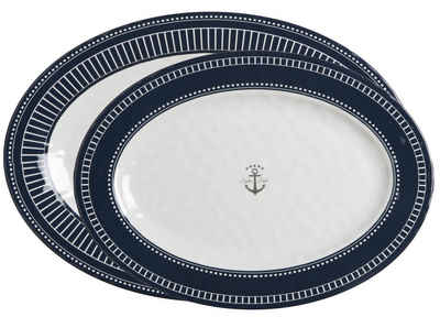 Marine Business Servierplatte Servierplatten 2 Stück oval - Sailor Soul, Melamin