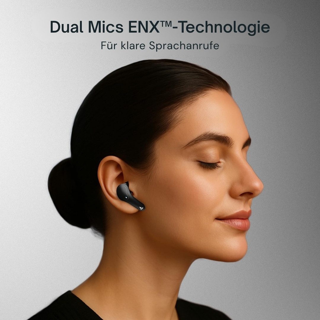 boAt Airdopes Plus 311 TWS In-Ear Ohrhörer Bluetooth 5.3 Bluetooth-Kopfhörer (Bluetooth, ENx Geräuschunterdrückung, Schnellladen, ANC, Glasdesign)