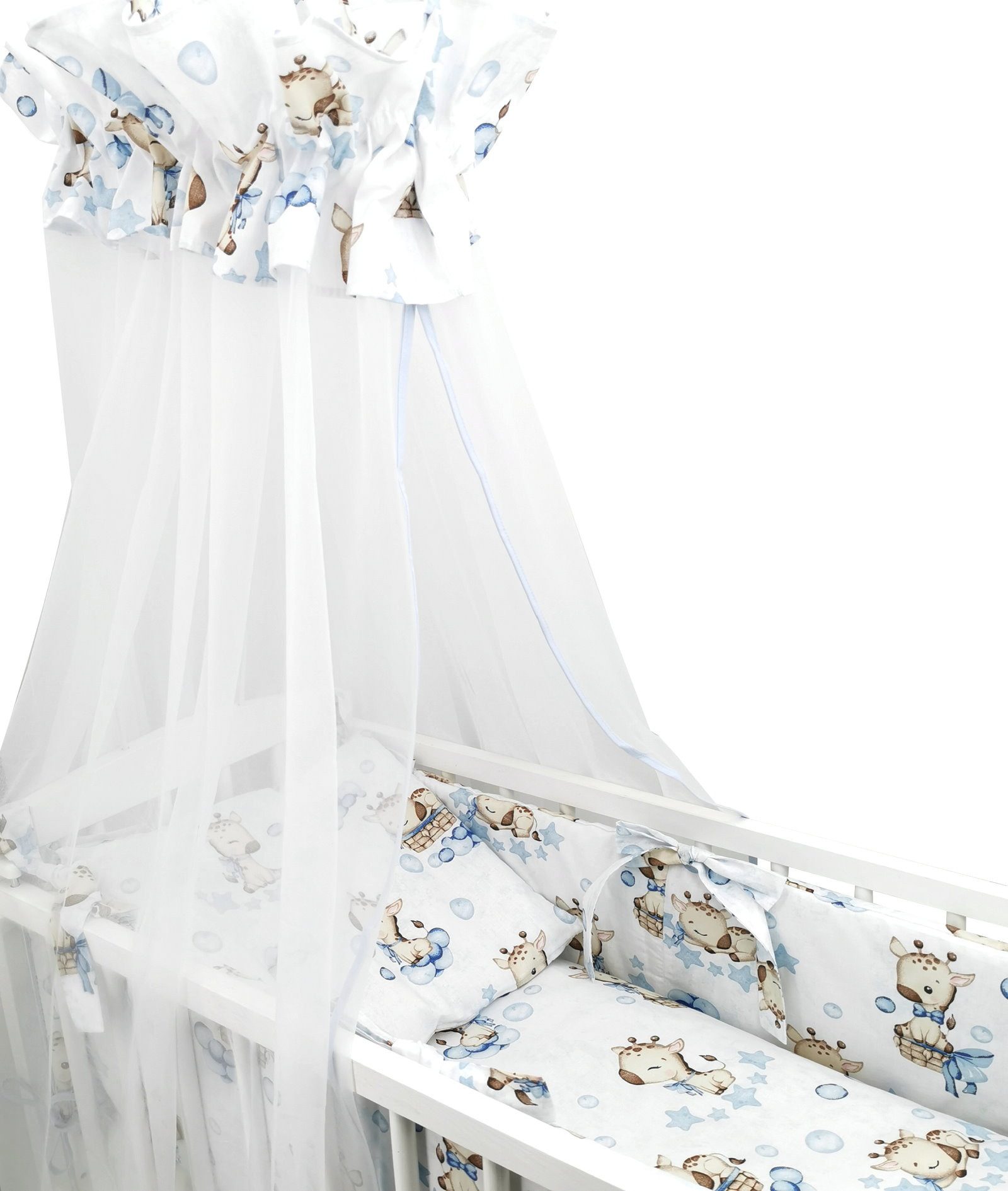 Baby-Delux Beistellbett Babybett Giraffe Blau, 10-tlg., günstig online kaufen