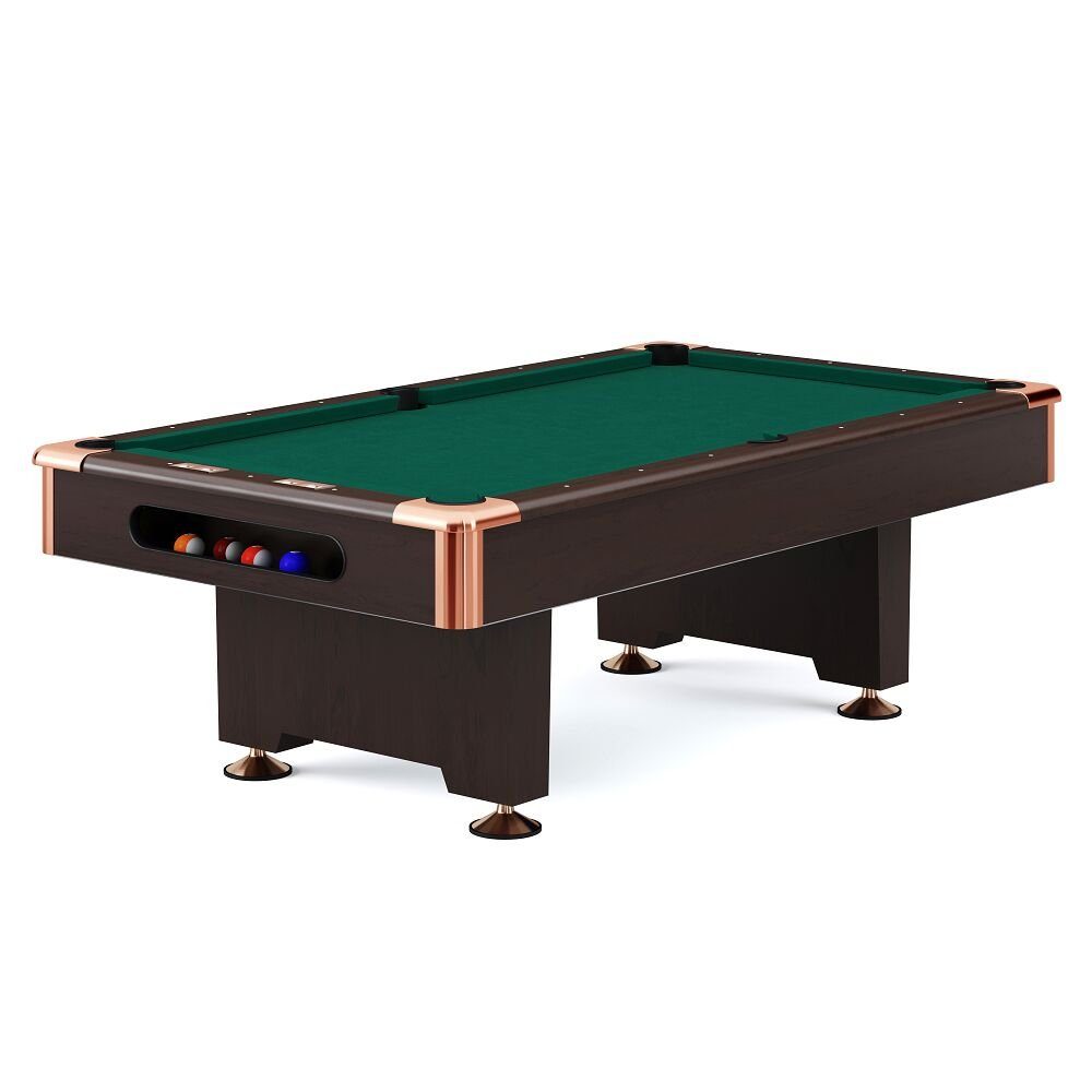 Turnier 198x99 cm) Pro (Spielfeld 9 Billardtisch ft ft Billardtisch in 8 7 Hoffmann Nussbaum, Club oder Schiefer Automaten ft Grün, in Anti-Fleck Billardtisch