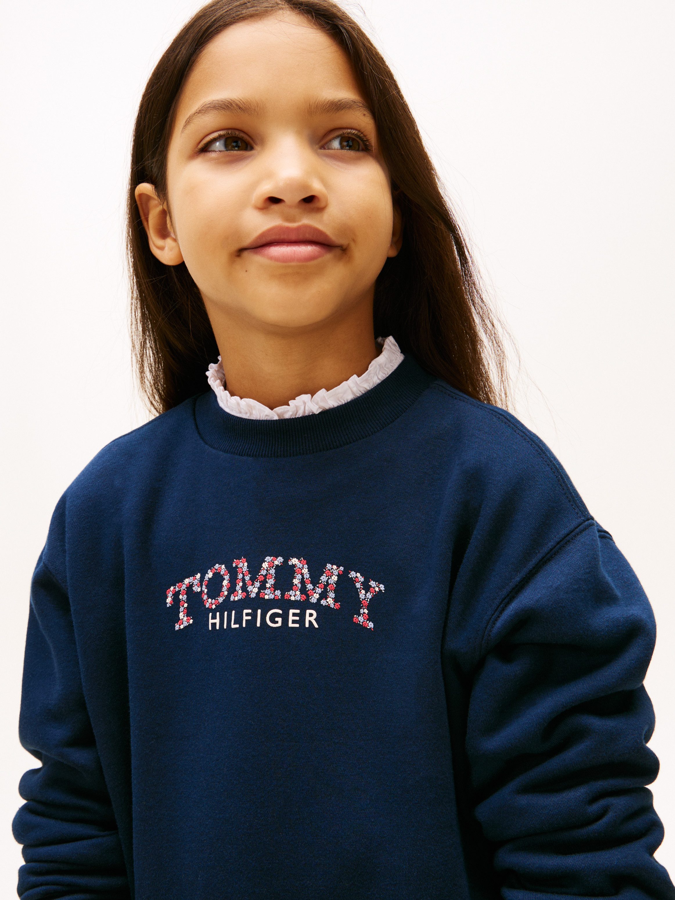 Tommy Hilfiger Sweatkleid TOMMY PUFF FLOWER HWK DRESS LS Regular fit, für Kinder bis 16 Jahre
