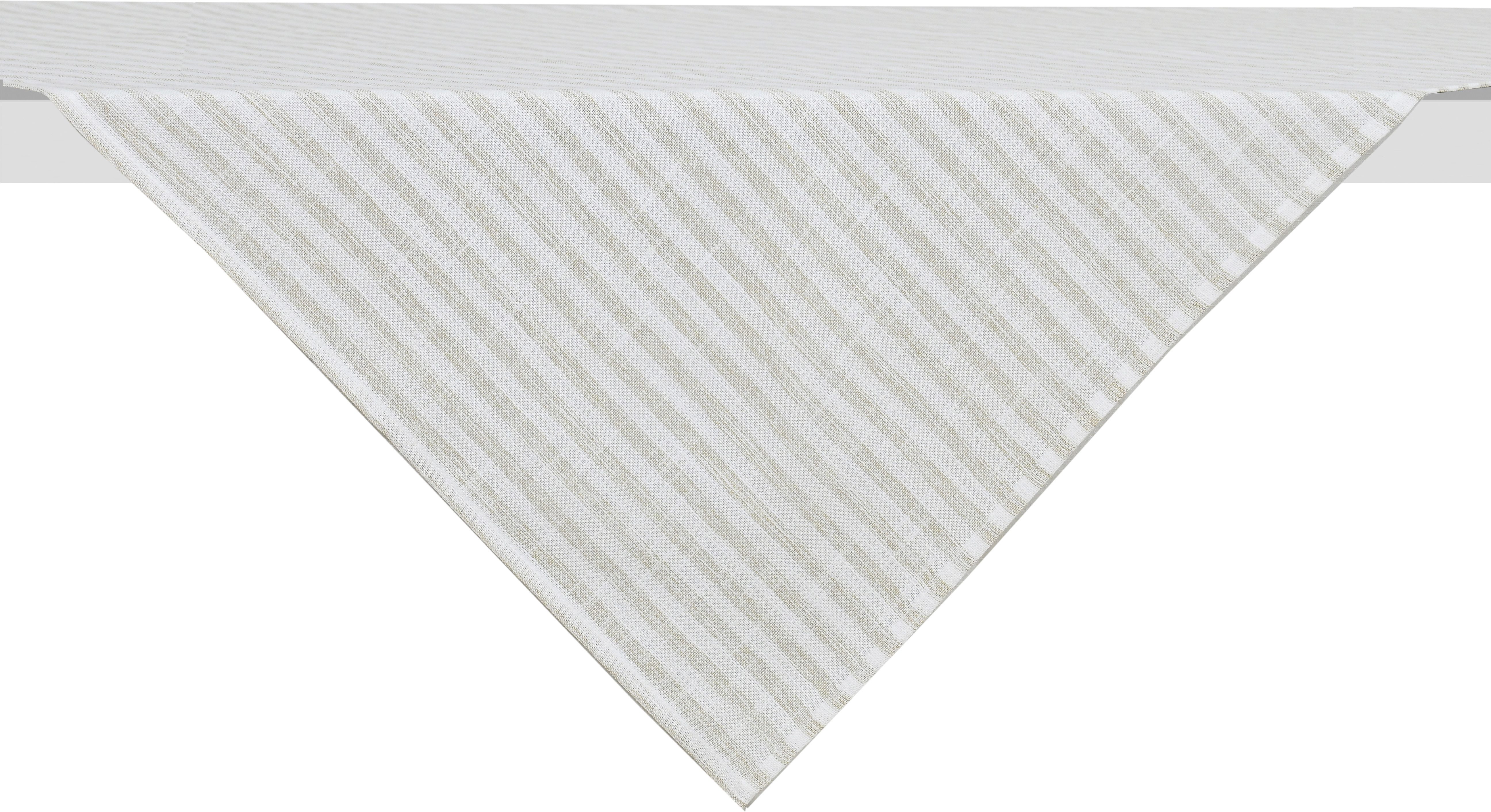 OTTO home Tischdecke Marric (Packung 1-tlg), halbtransparente Tischdecke, Leinenoptik mit Streifen