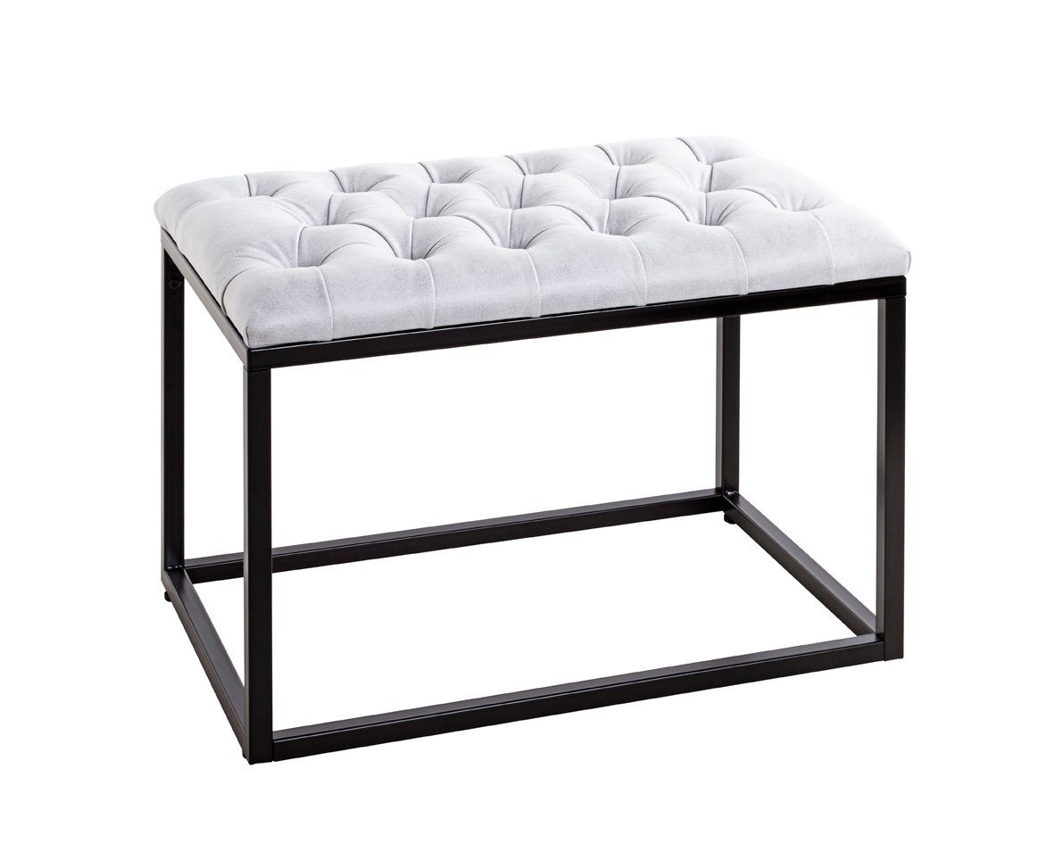 HAKU Hocker HAKU Möbel Hocker - schwarz-grau - H. 45cm x B. 60cm (1 Stück)