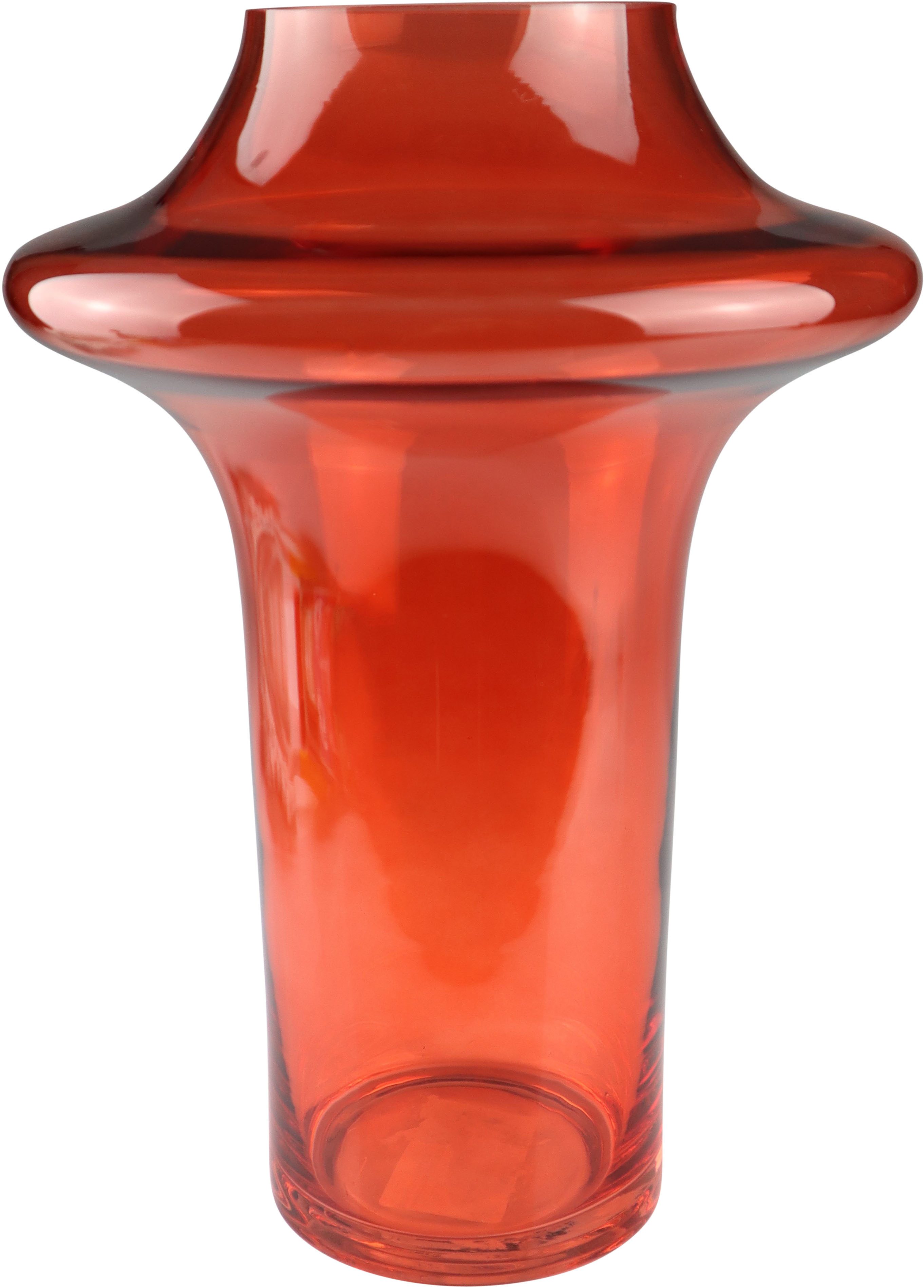 AM Design Dekovase Lebendige, orangefarbene Glasvase, bringt Farbe und Leben in Ihren Raum