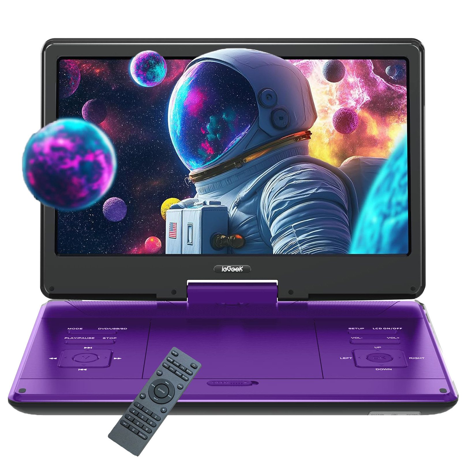 15,7" Tragbarer DVD-Player mit 14,0" HD-Schwenkdisplay DVD-Player