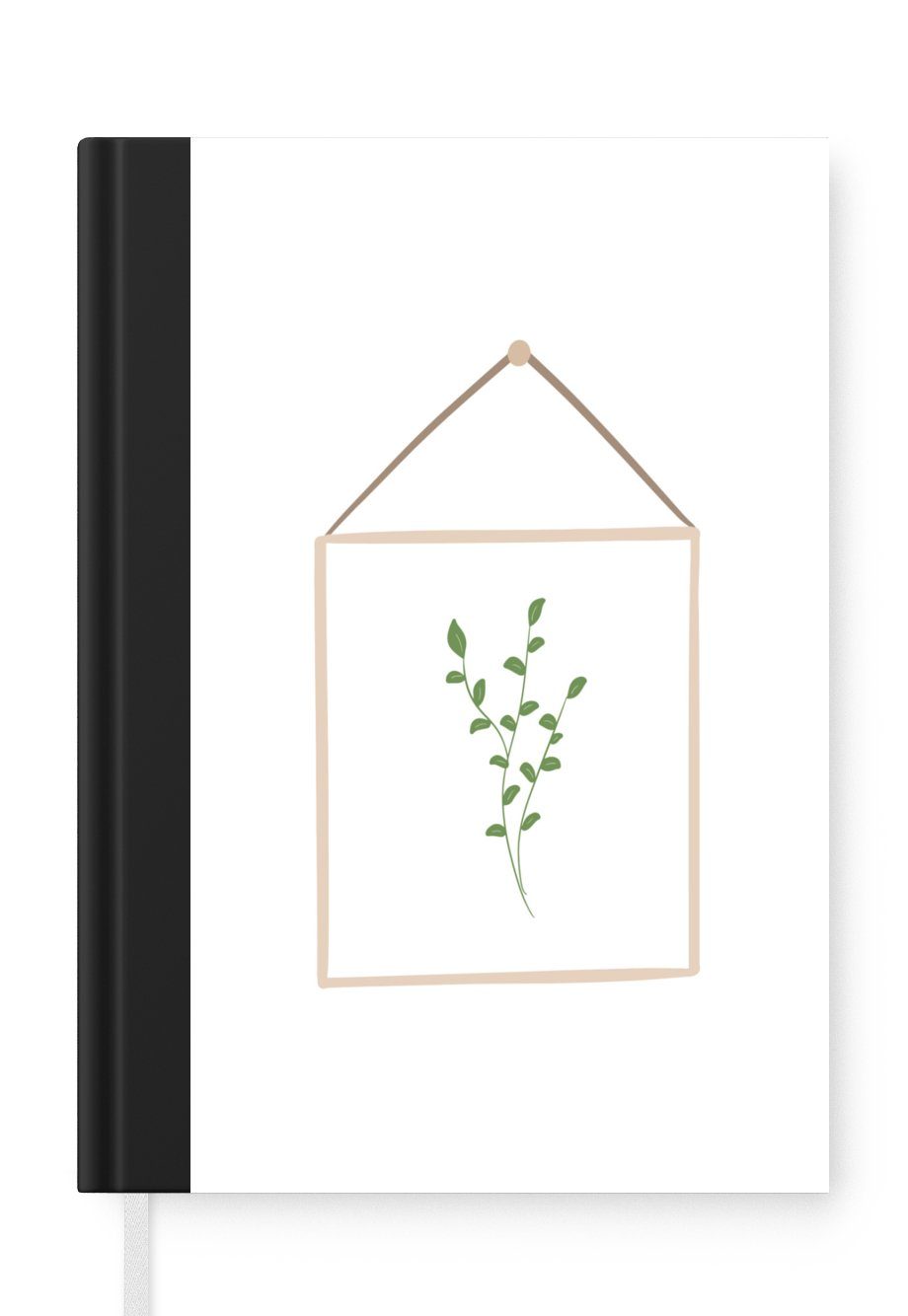 MuchoWow Notizbuch Pflanze - Blätter - Liste, Journal, Merkzettel, Tagebuch, Notizheft, A5, 98 Seiten, Haushaltsbuch
